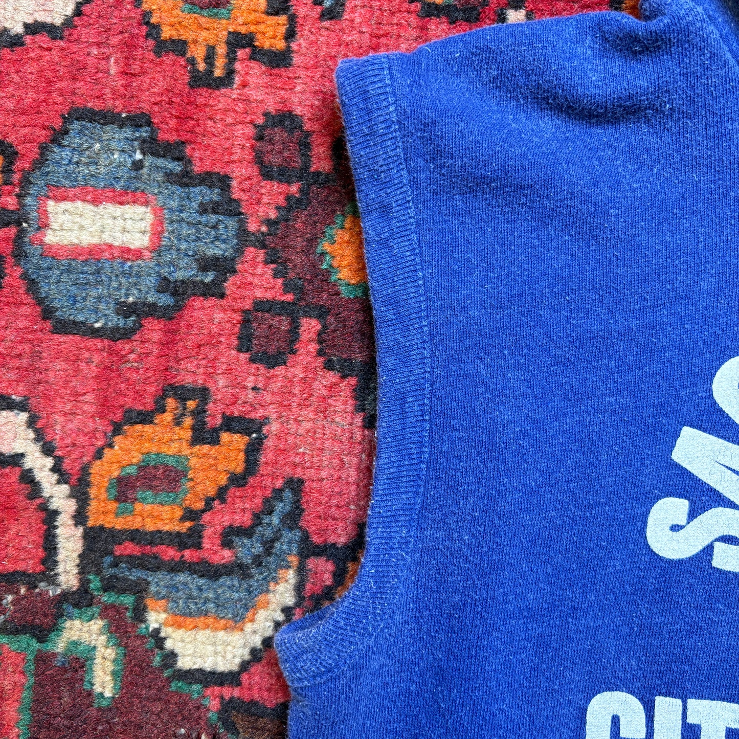 1970s 'Sacramento City College' Sleeveless Hoodie