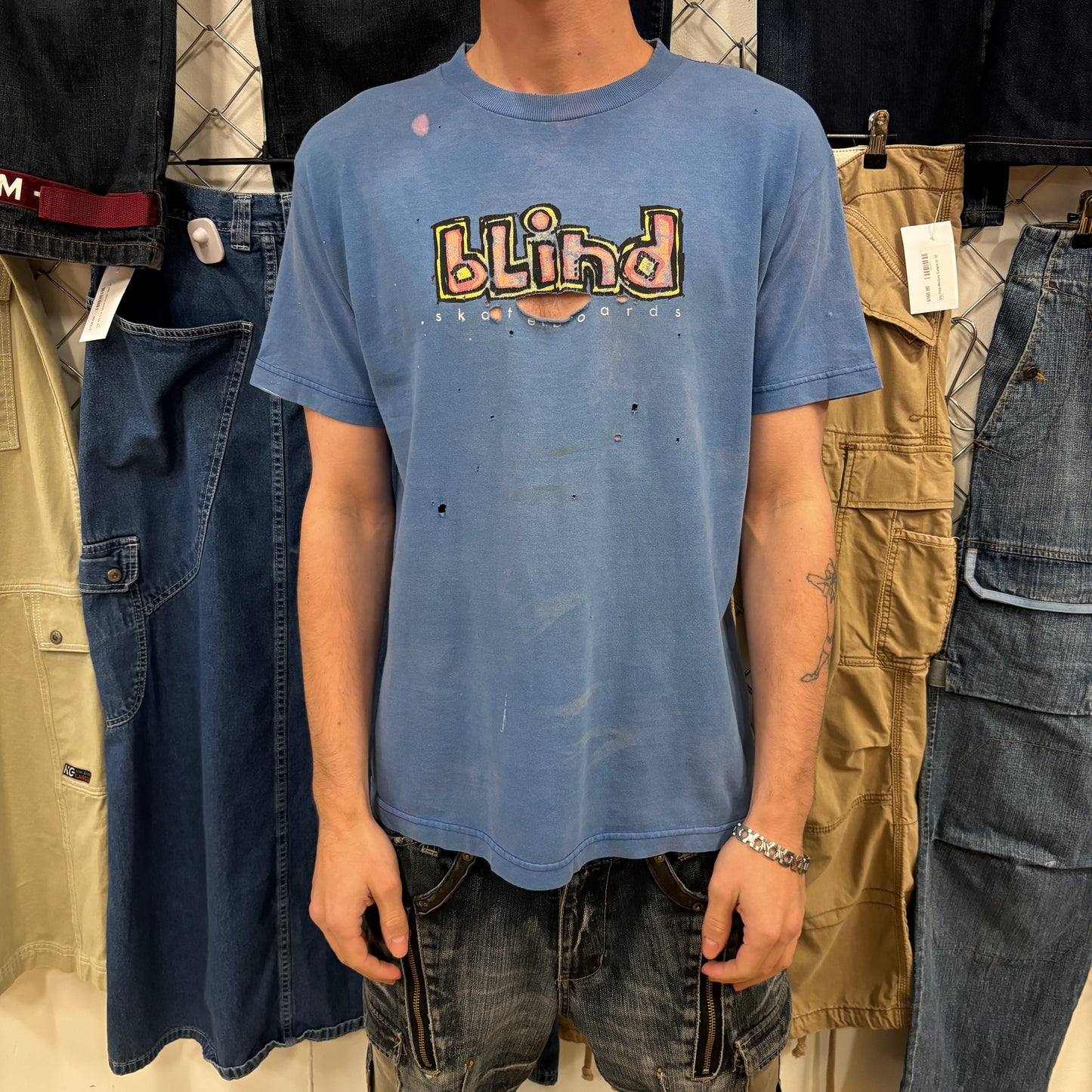 1990s Blind Skateboards Distressed Tee