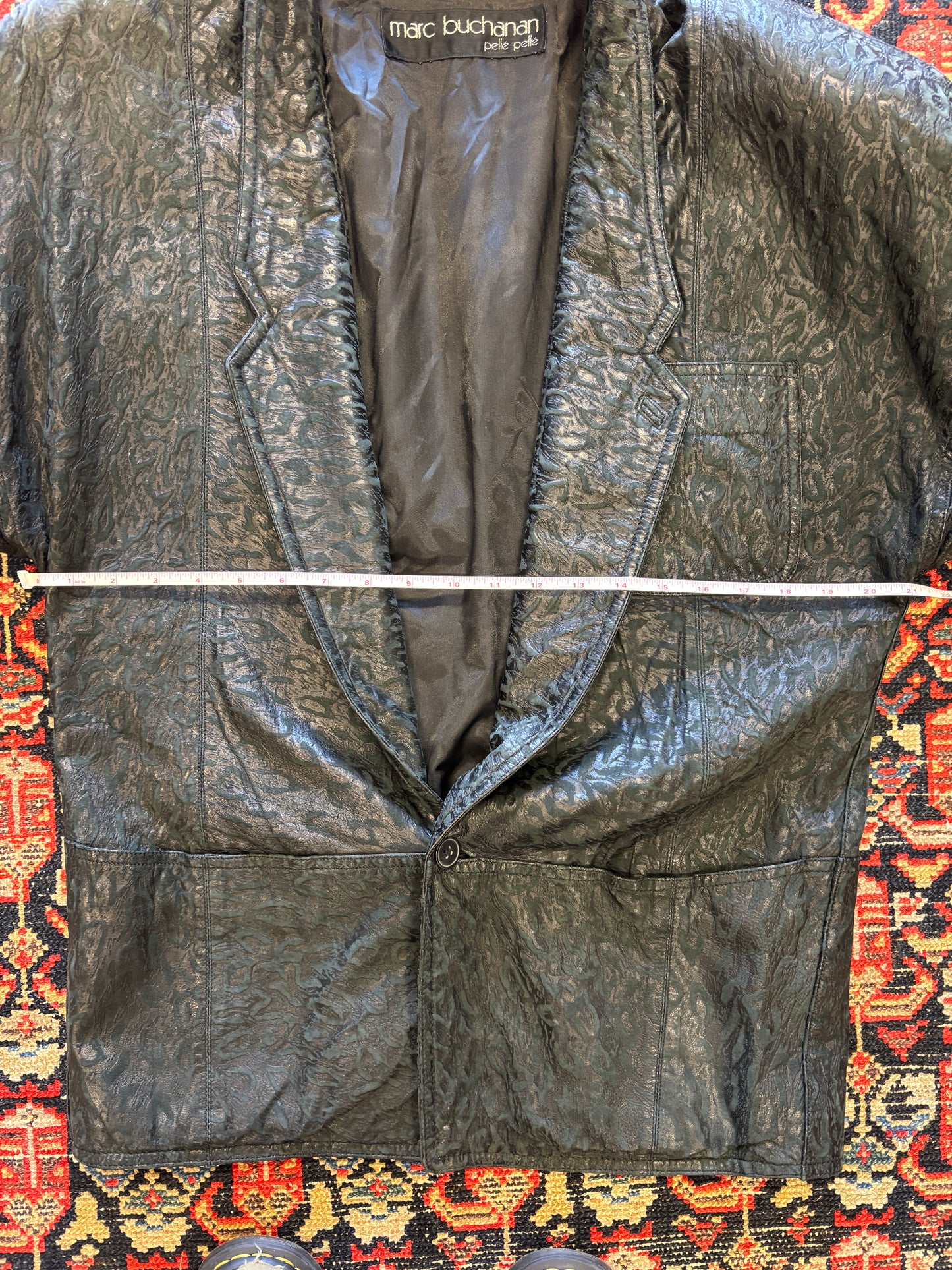 1990s Marc Buchanan Pelle Pelle Leather Coat