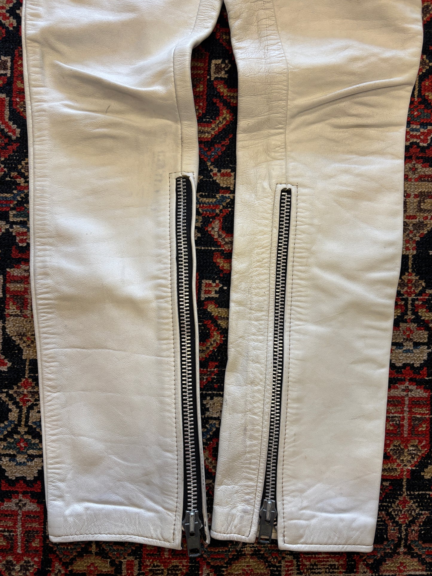 1980s Agatha Leather Moto Riding Pants