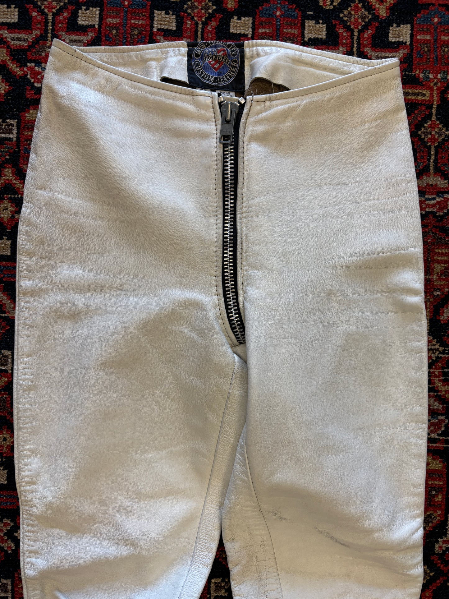 1980s Agatha Leather Moto Riding Pants
