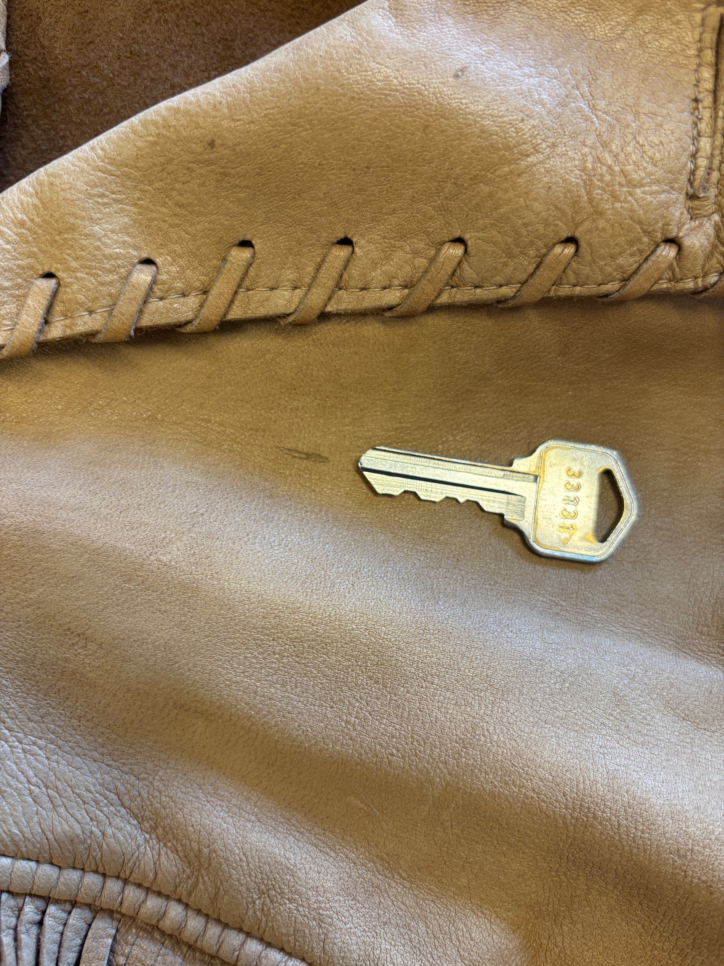 1990s Vintage Polo Country Ralph Lauren Native Leather Fringe Jacket