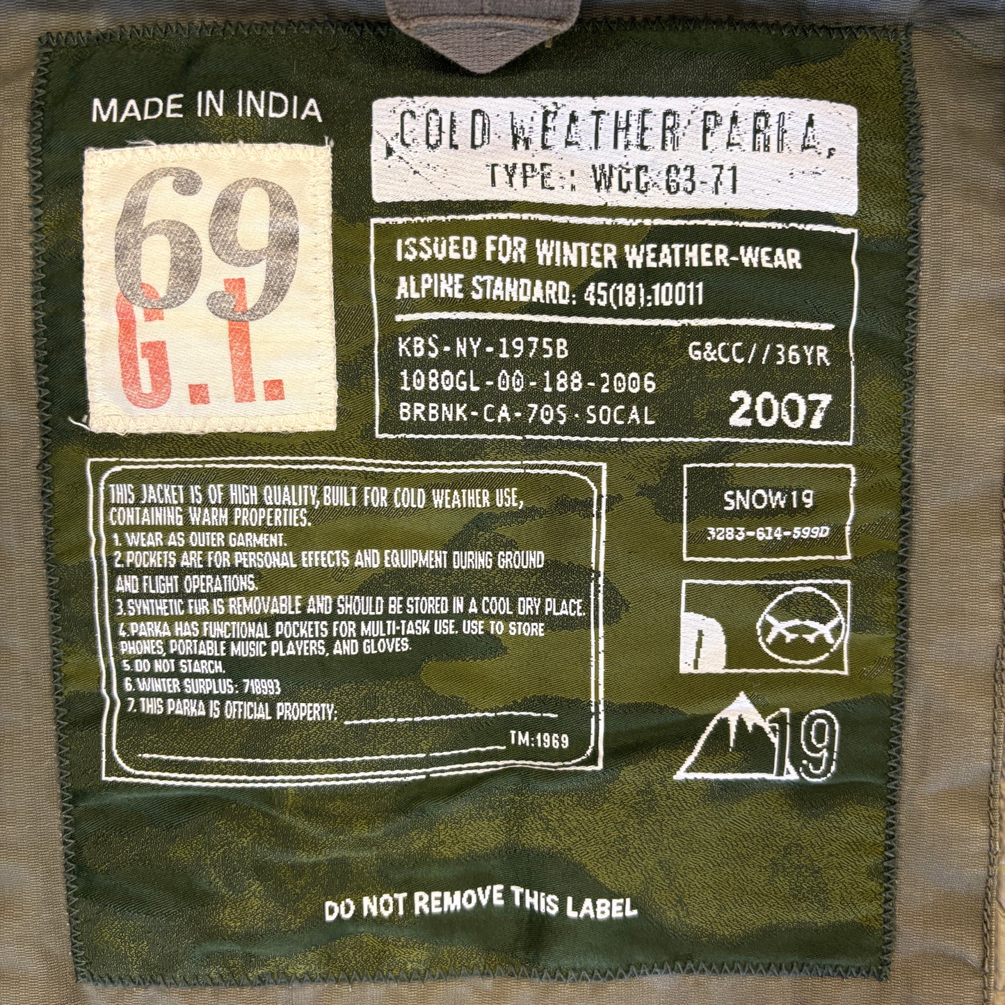 2007 GAP Cold Weather Military Parka