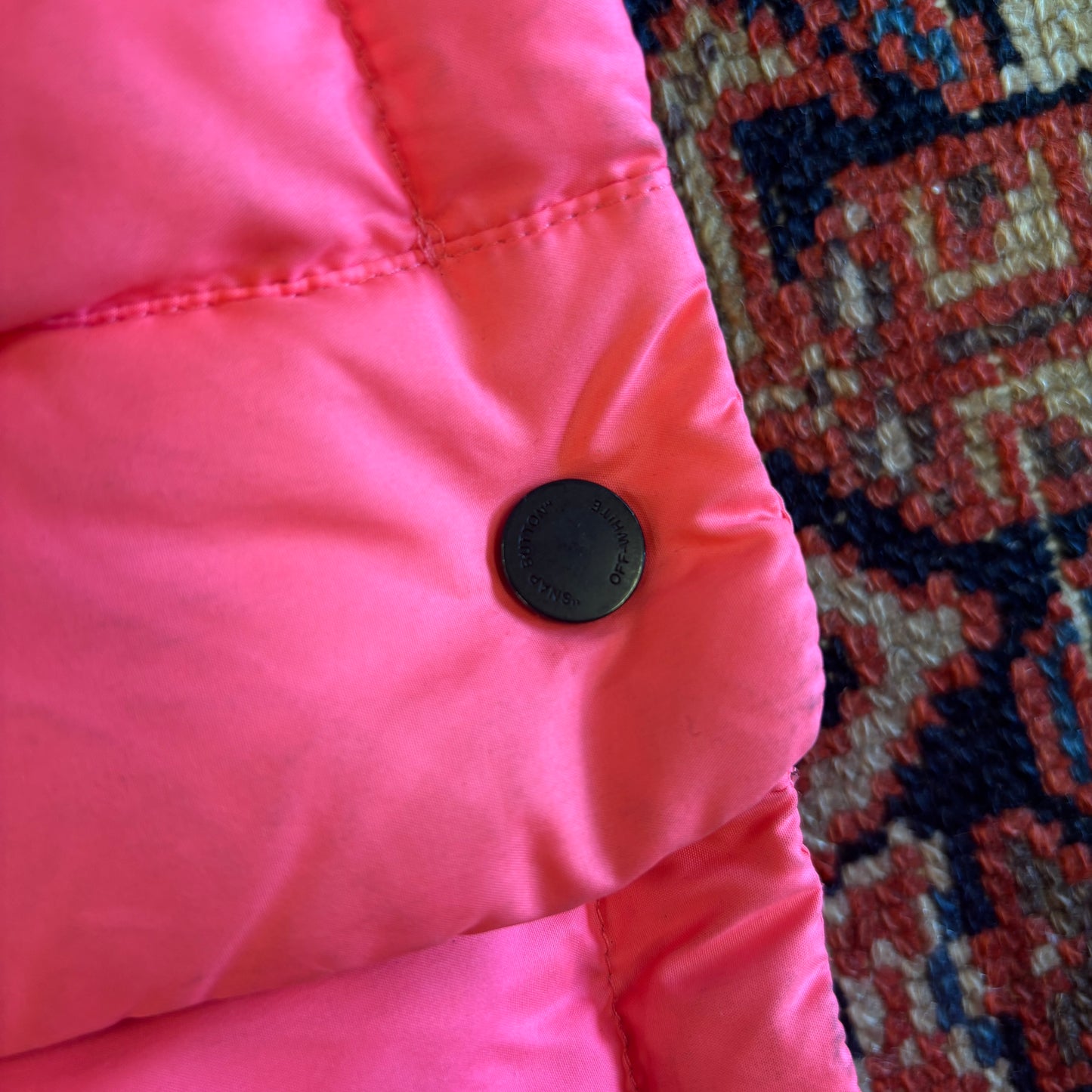 Off-White Neon Pink Down Insulated Puffer Jacket