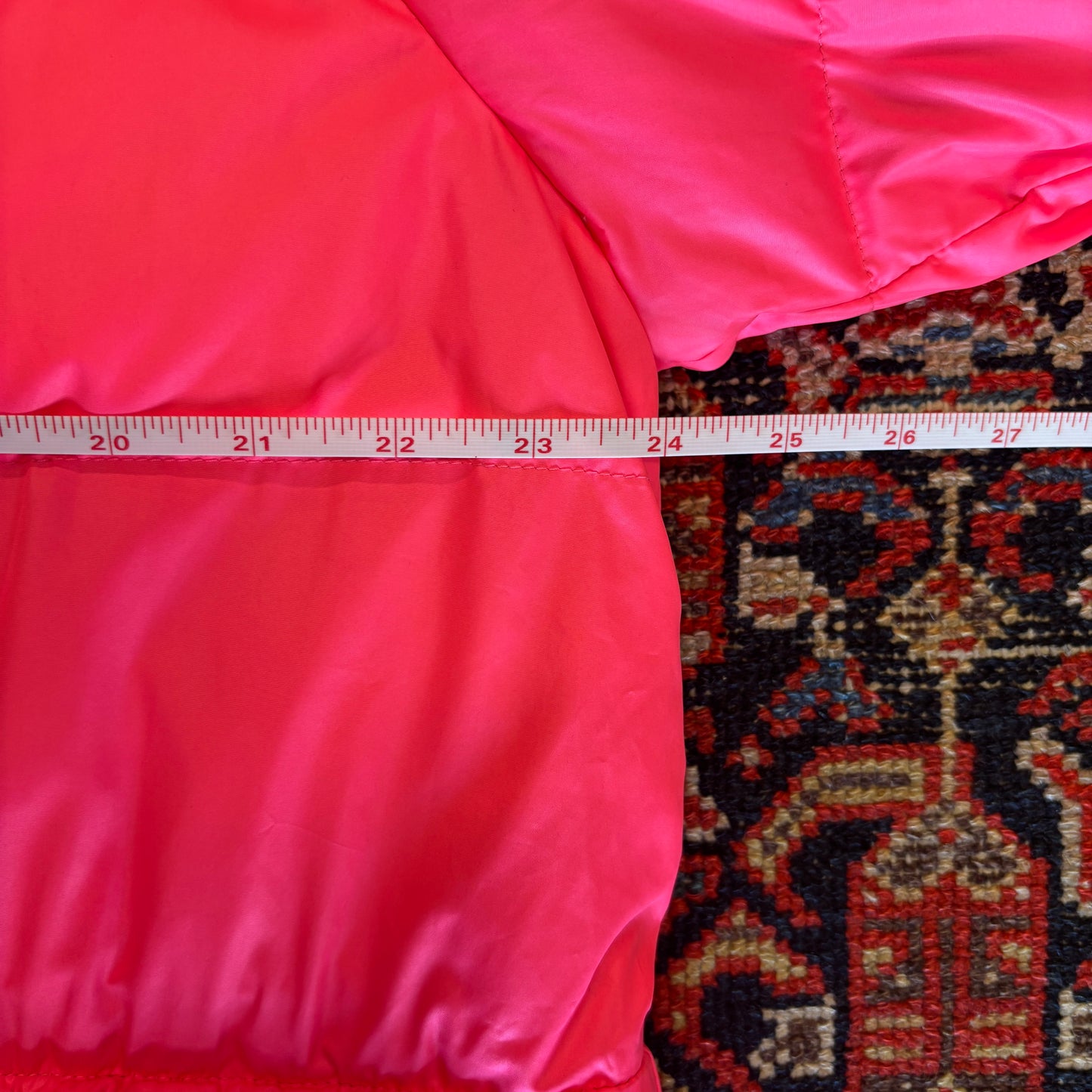 Off-White Neon Pink Down Insulated Puffer Jacket