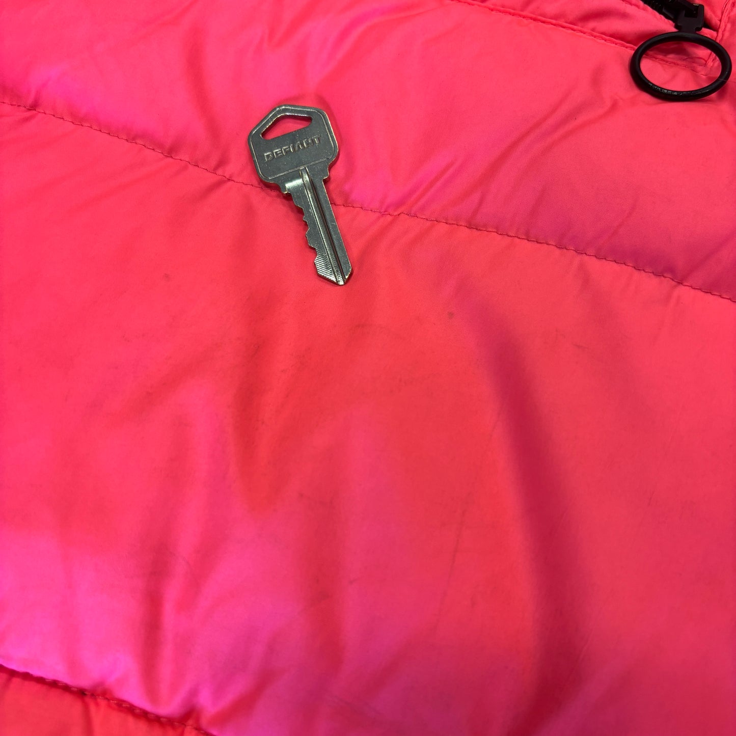 Off-White Neon Pink Down Insulated Puffer Jacket