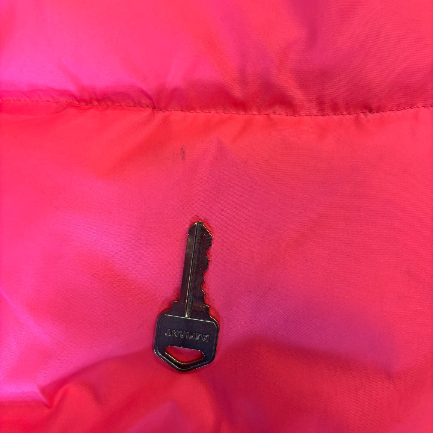 Off-White Neon Pink Down Insulated Puffer Jacket