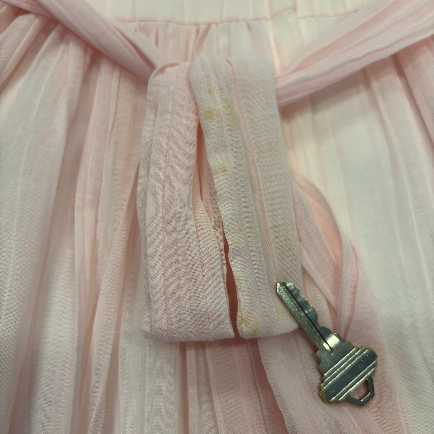 1970s Gunne Sax Pink Lace Maxi Dress