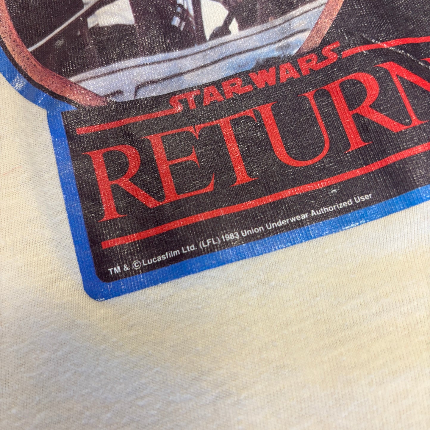 1983 Star Wars Return Of The Jedi Iron-On Tee