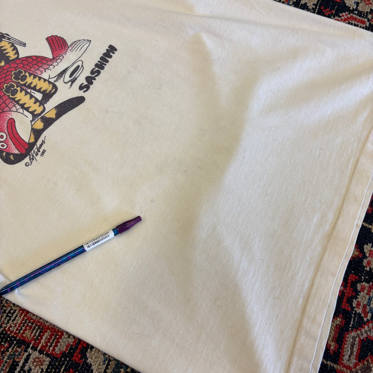1980 BK Wilson Sashimi Cat Graphic Tee