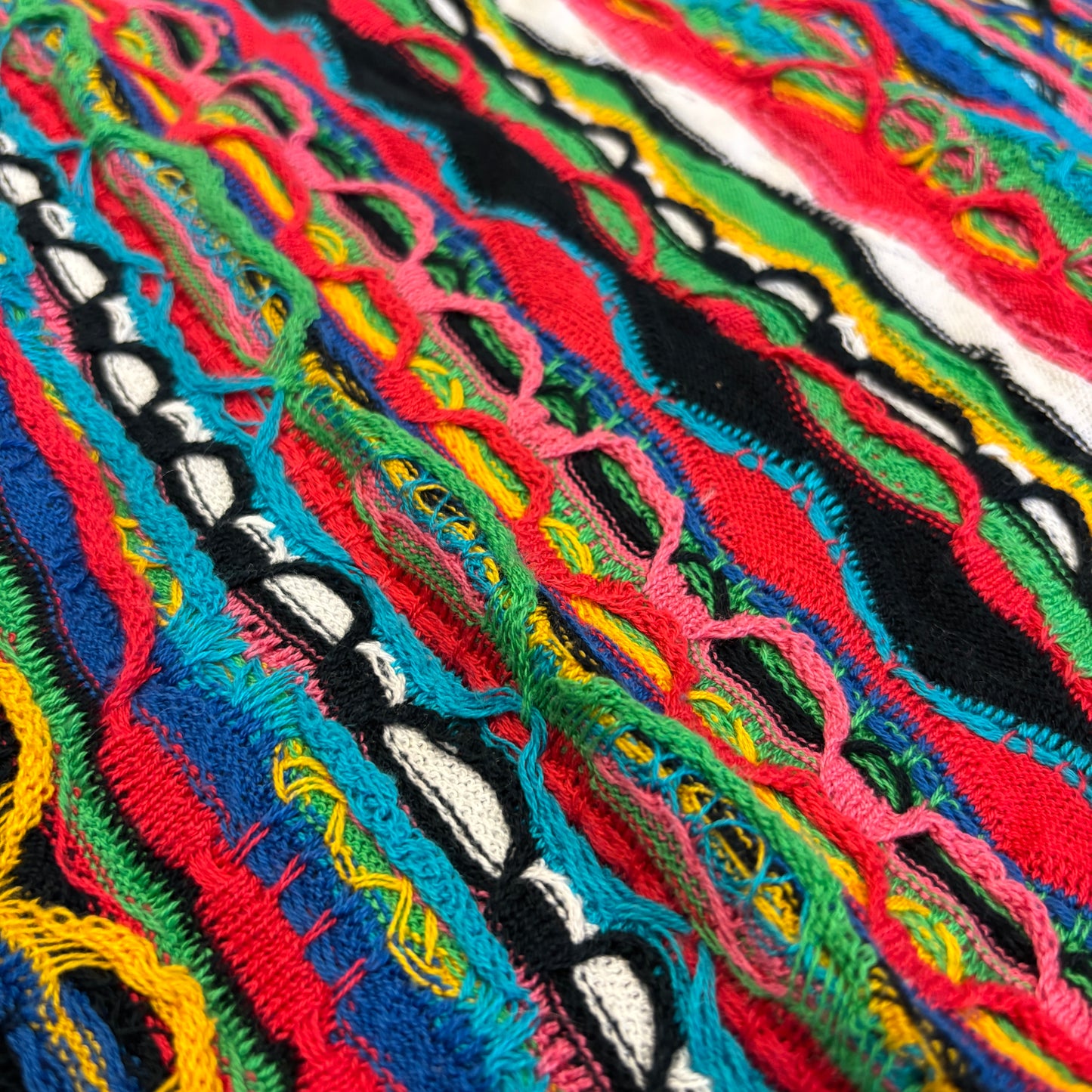 1990s Vintage Coogi Rainbow 3D Knit Sweater