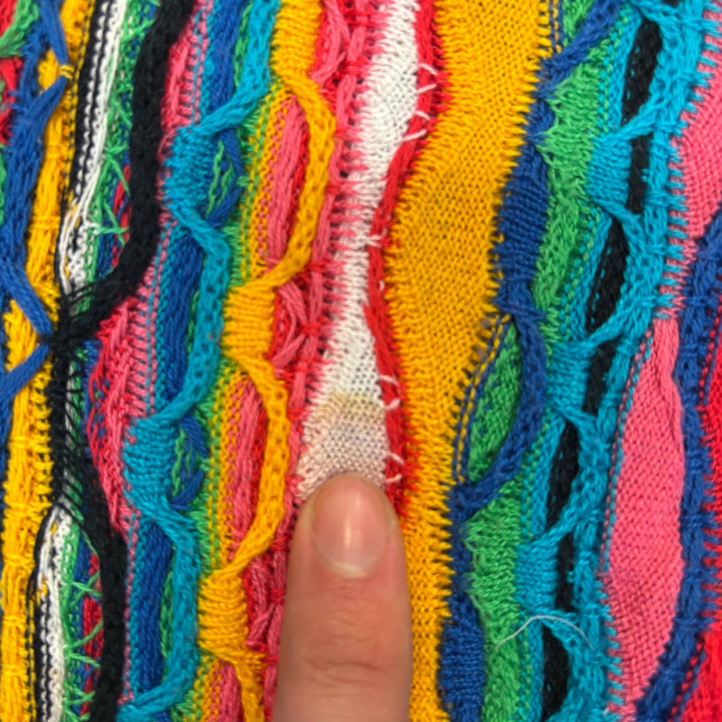 1990s Vintage Coogi Rainbow 3D Knit Sweater