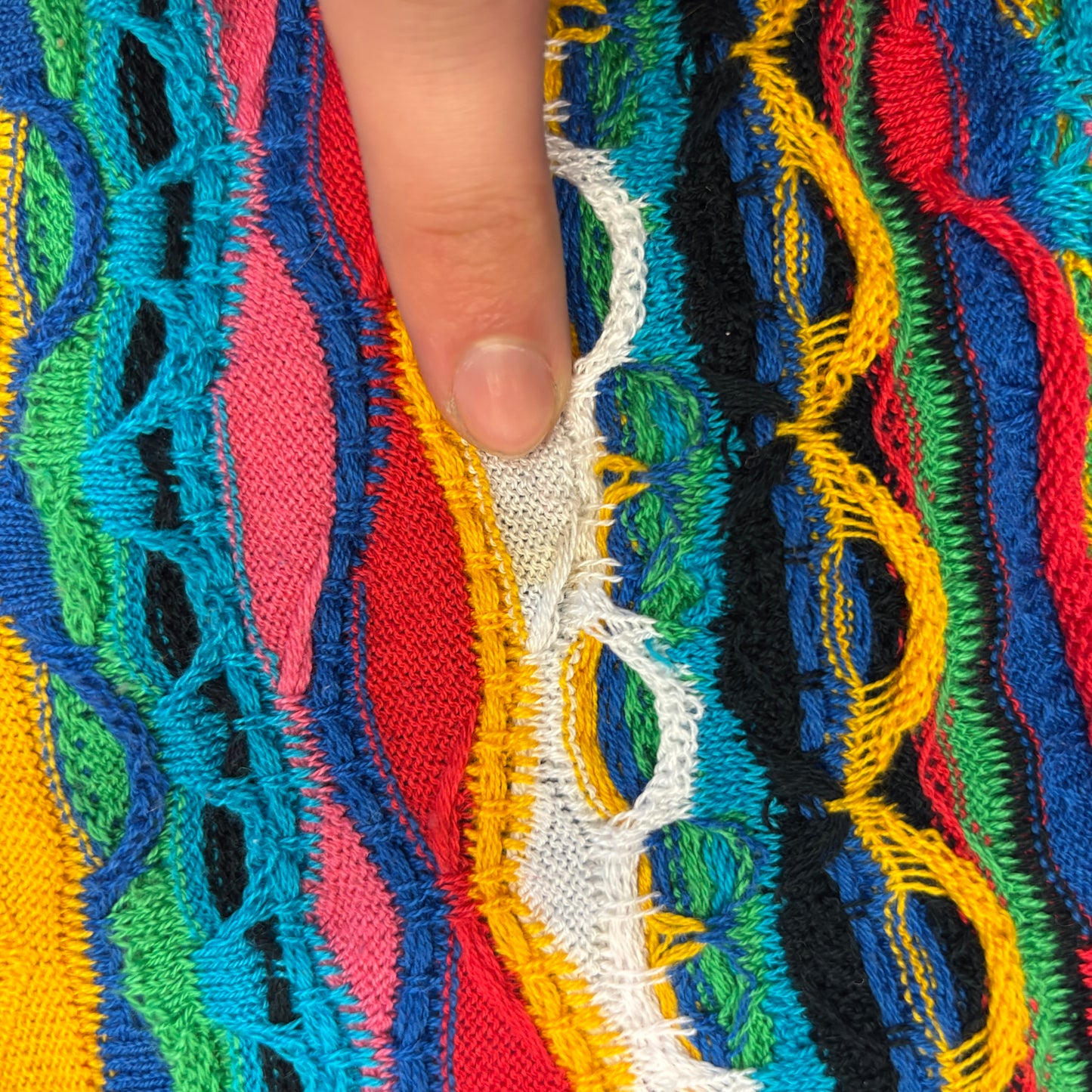 1990s Vintage Coogi Rainbow 3D Knit Sweater