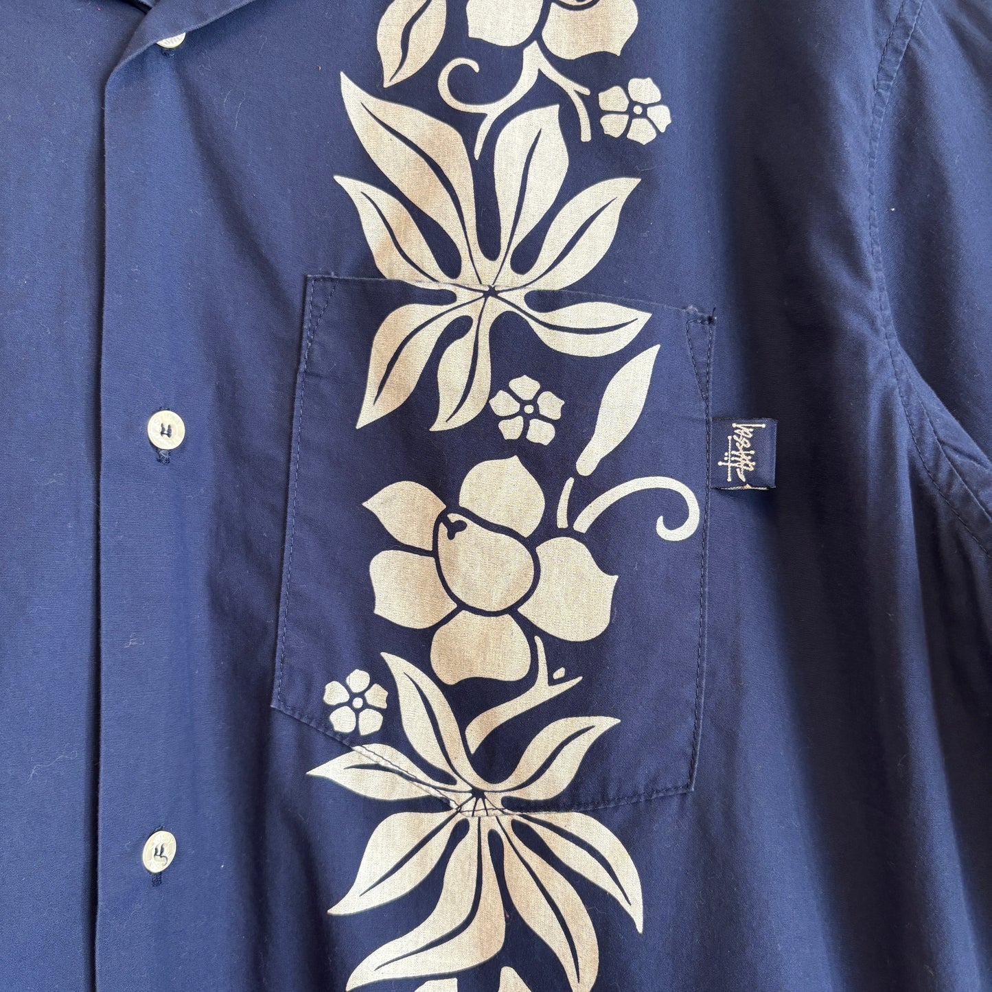 1990s Stussy Hawaiian Loop Collar Button Up