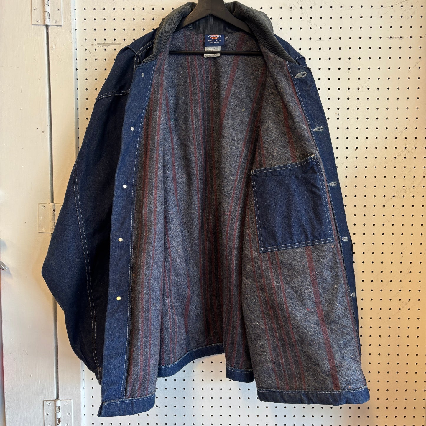 1990s Dickies Blanket Lined Denim Chore Coat
