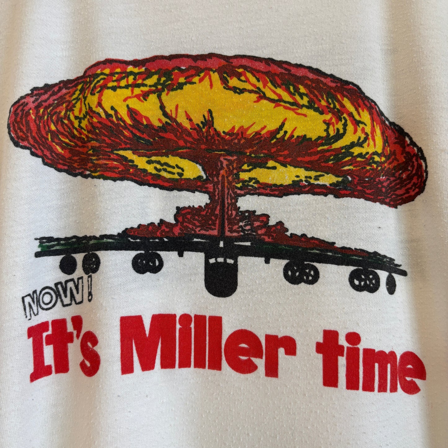 1980s Miller Time Nuclear Freaky Humor Tee