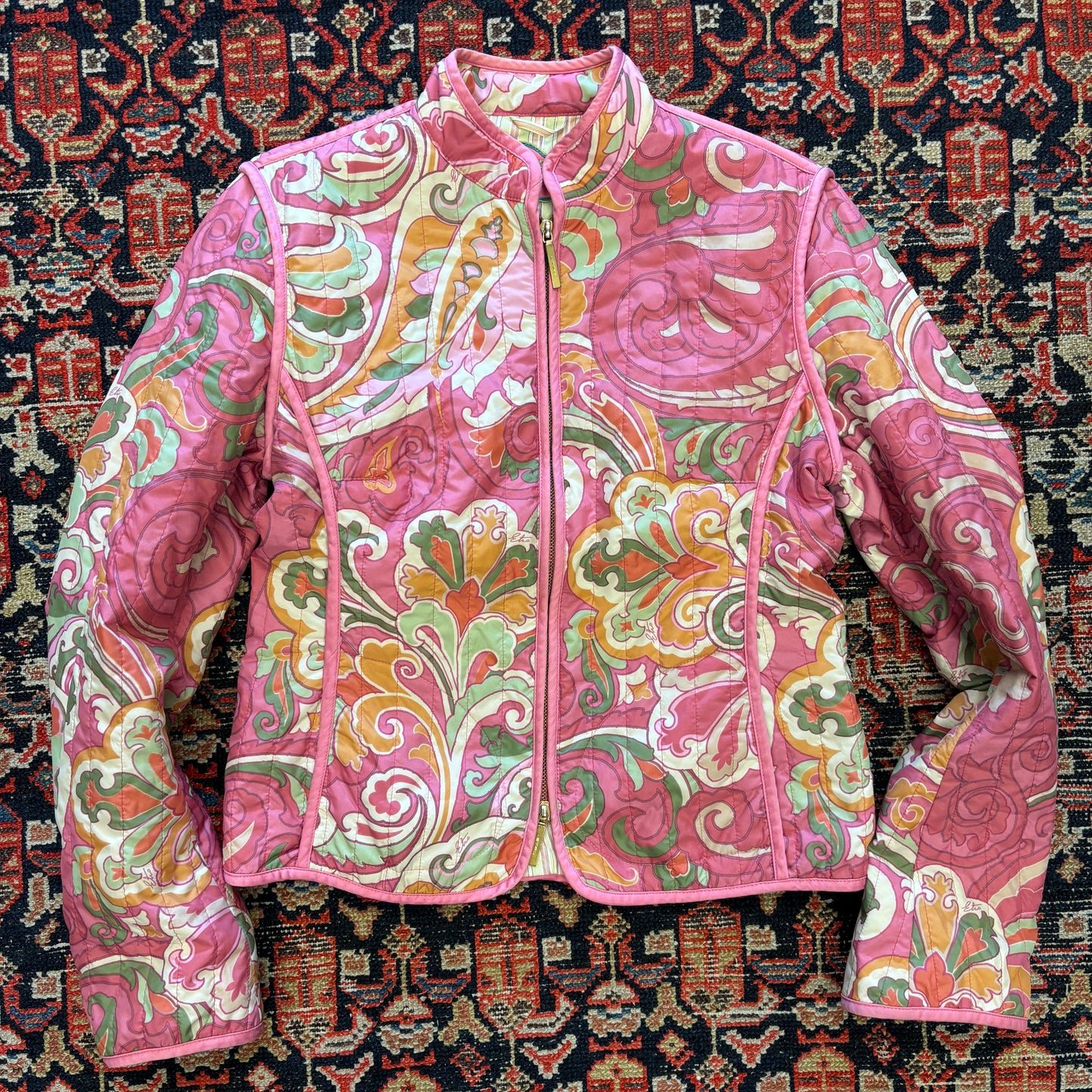 ETRO Milan Paisley Padded Cropped Blouson