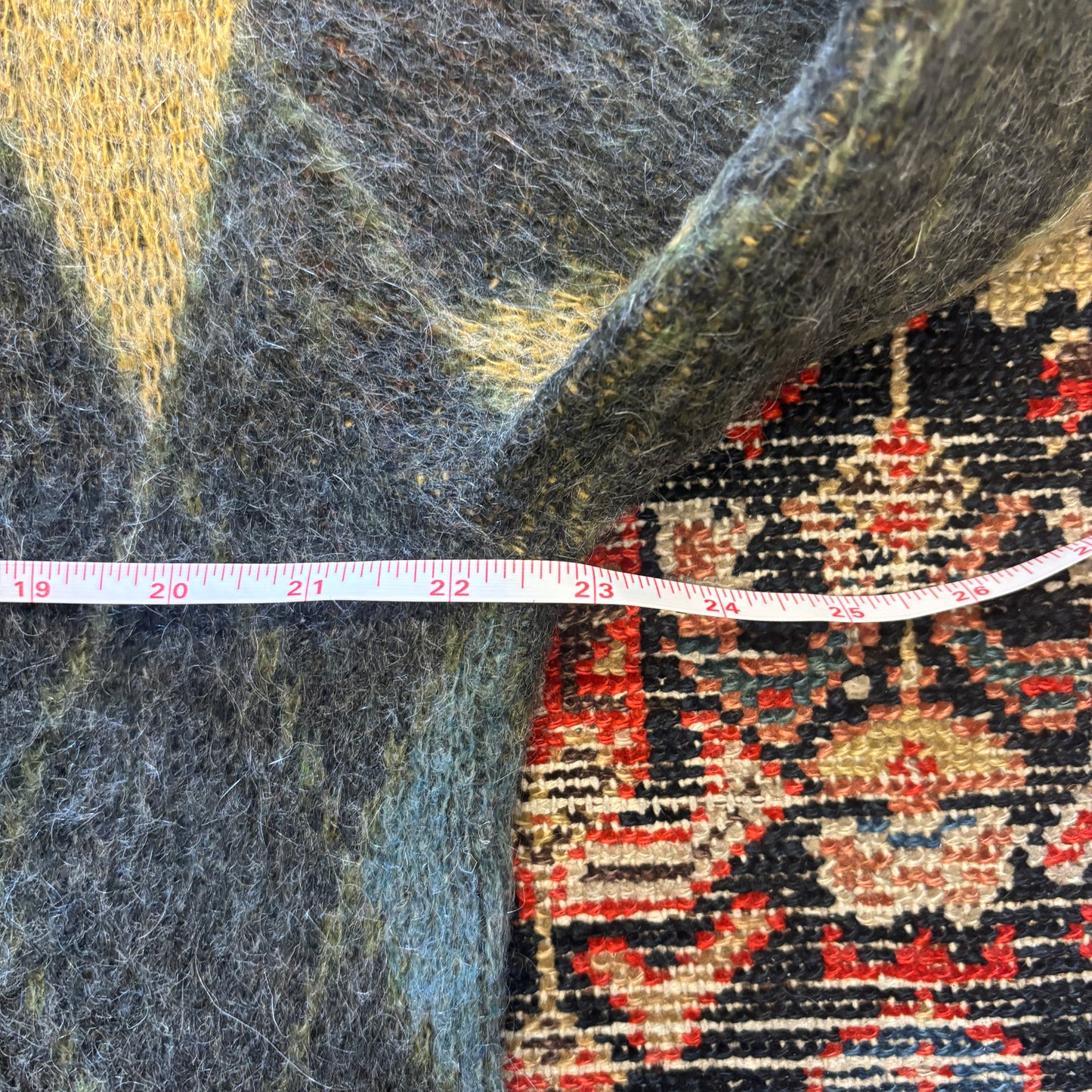 1960s Vintage Revere Wool Mohair Argyle Cardigan