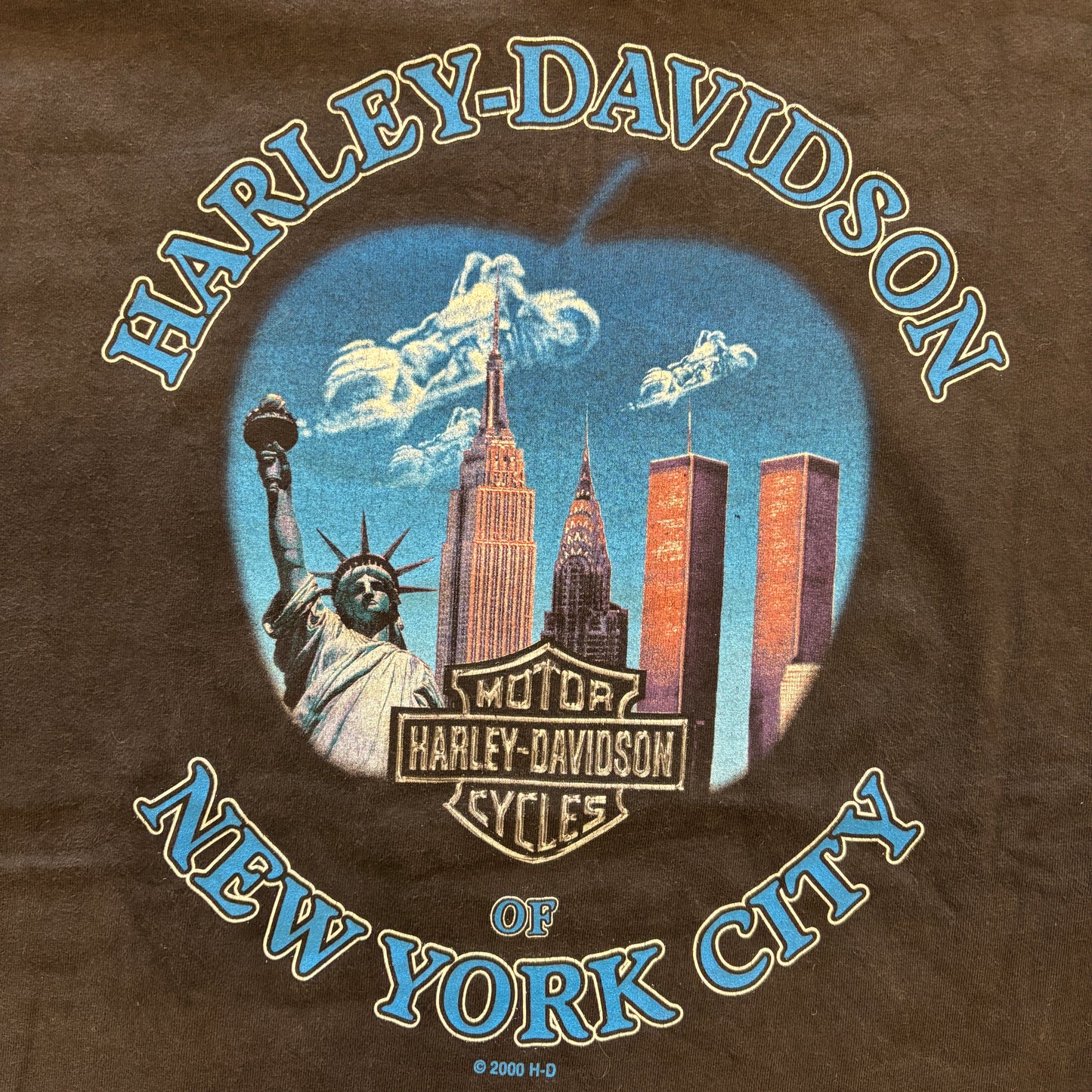 2000s Vintage Harley Davidson Twin Towers Tee