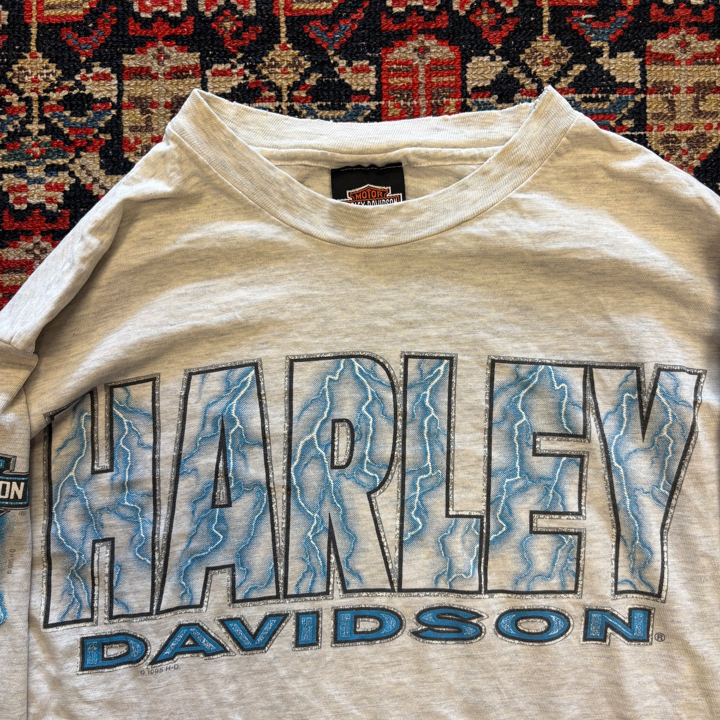 1990s Vintage Harley Davidson Oakland Lightning Graphic Long Sleeve