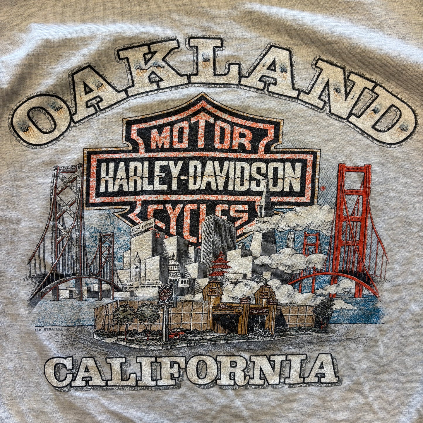 1990s Vintage Harley Davidson Oakland Lightning Graphic Long Sleeve