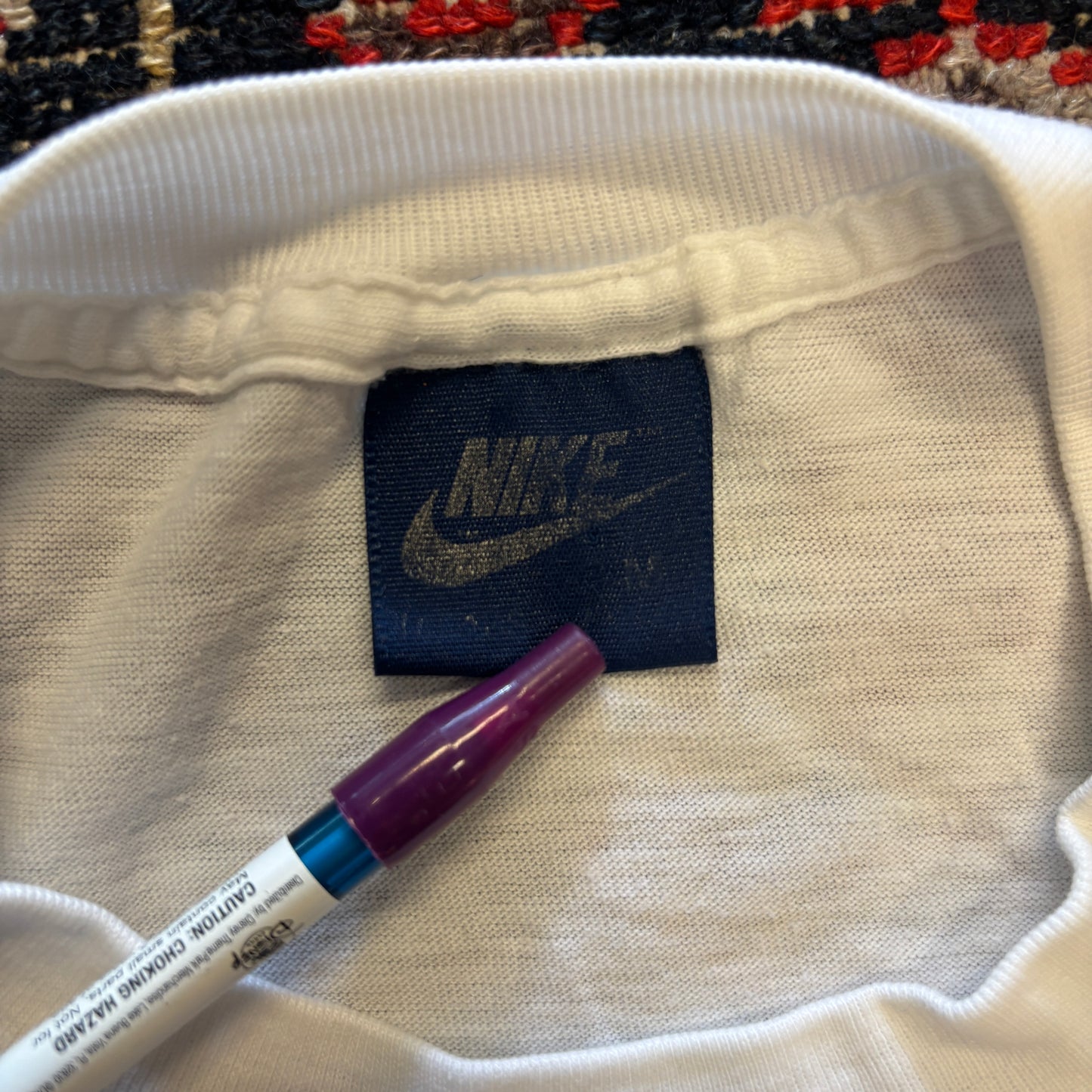 1980s Vintage Nike Blue Label License Plate Tank Top