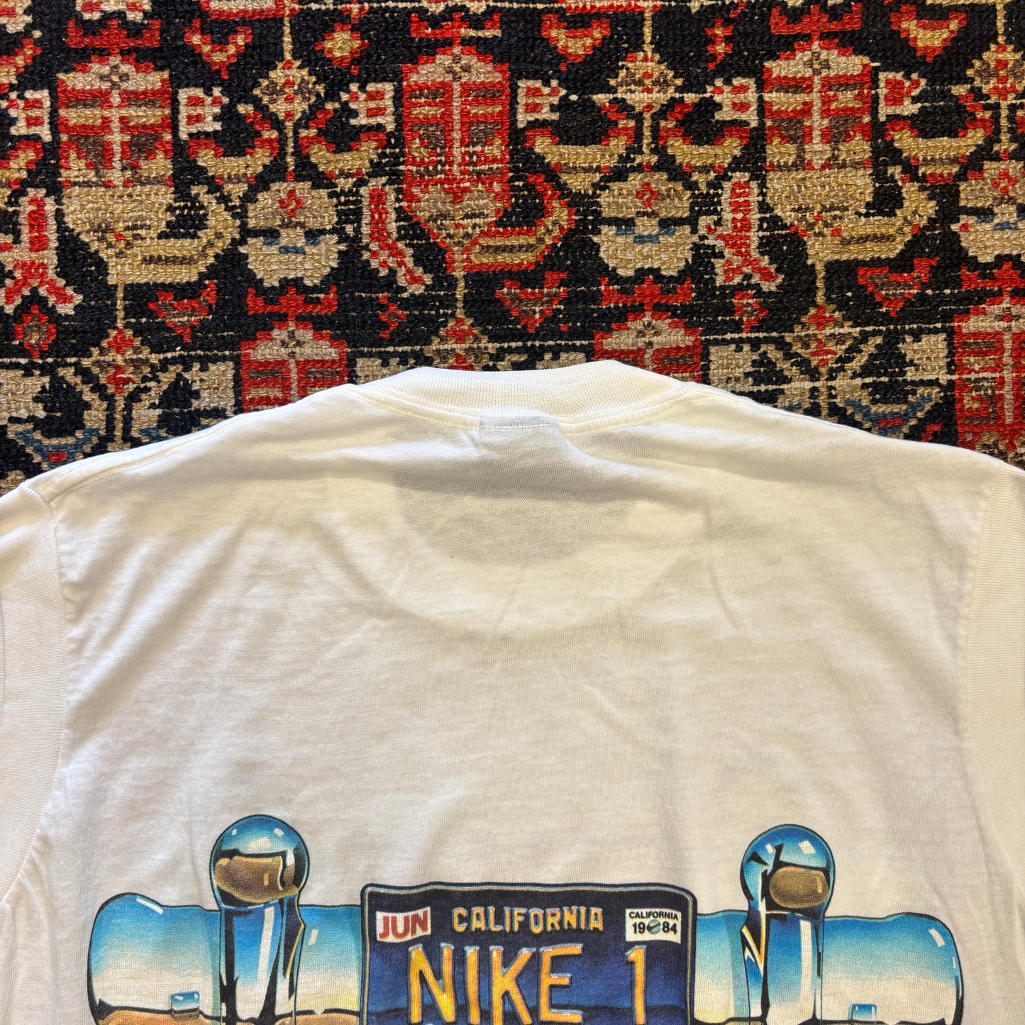 1980s Vintage Nike Blue Label License Plate Tank Top