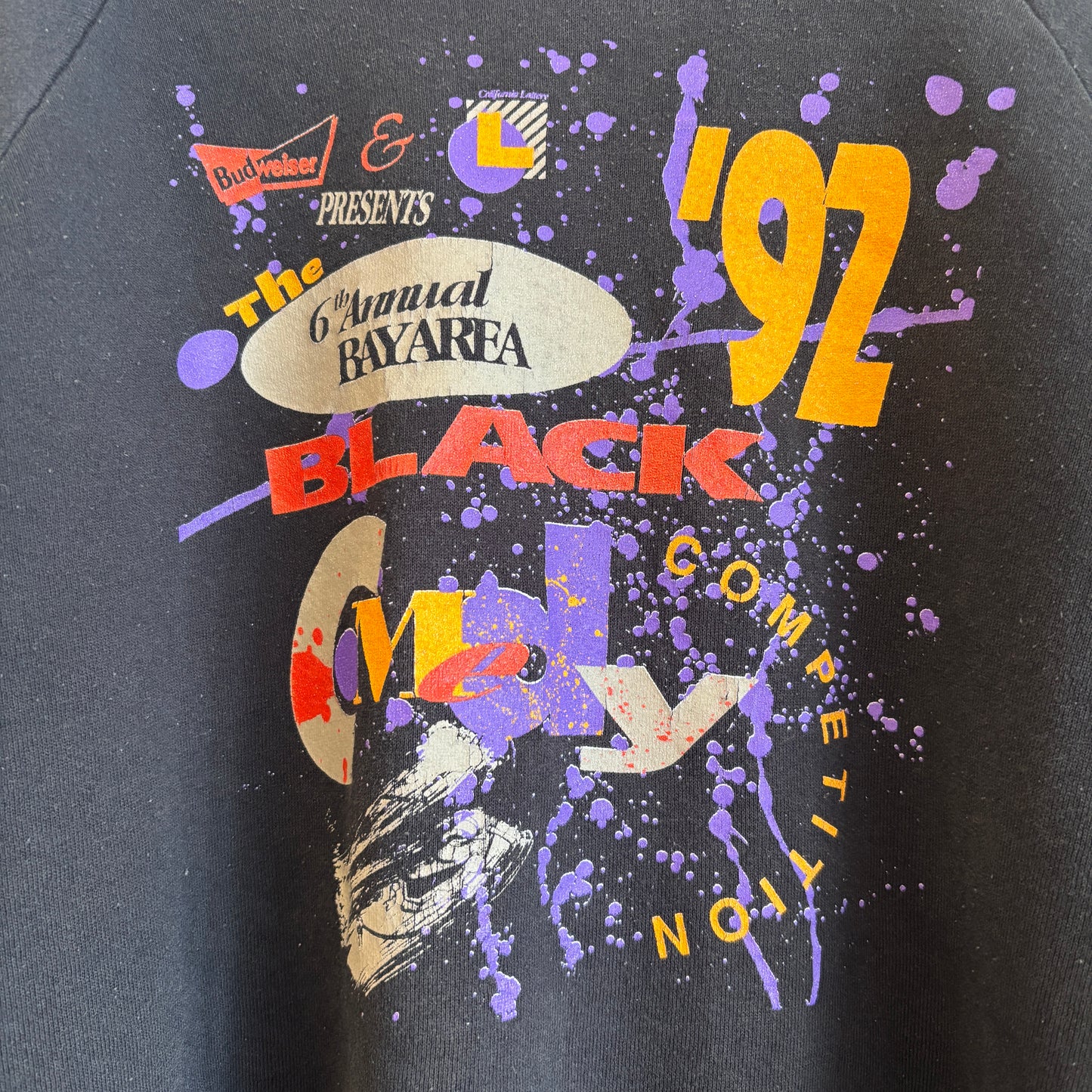 1990s Vintage Bay Area Black Comedy Competition Crewneck