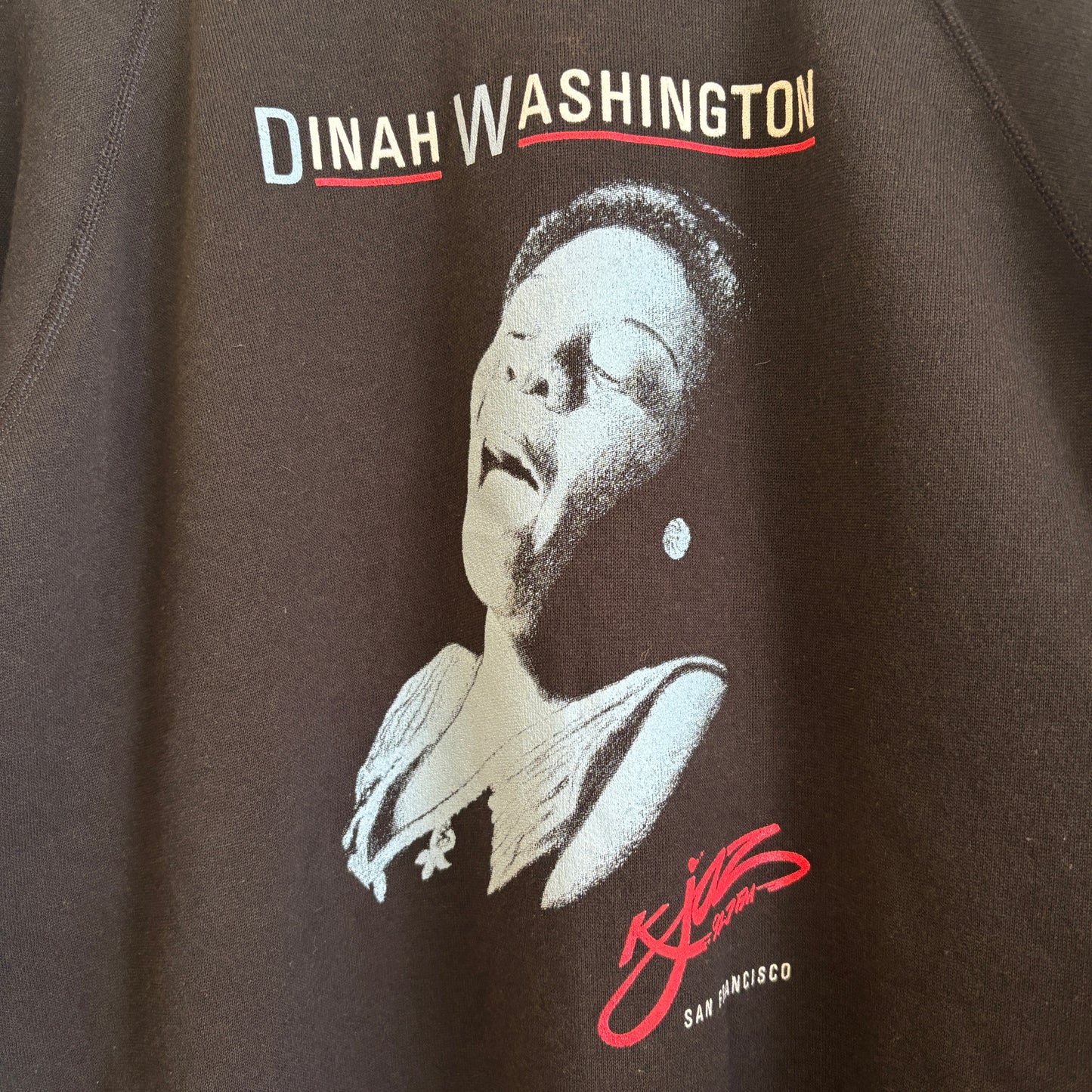 1990s Vintage Dinah Washington Jazz Radio Crewneck