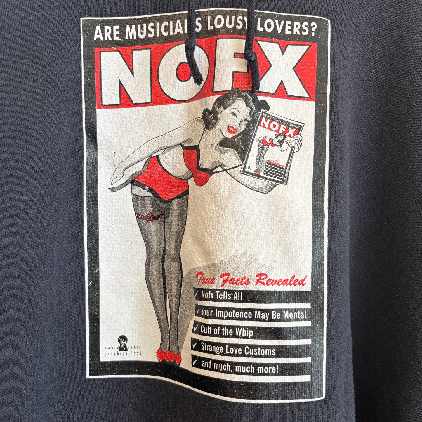 1990s Vintage NOFX Lousy Lovers Band Hoodie