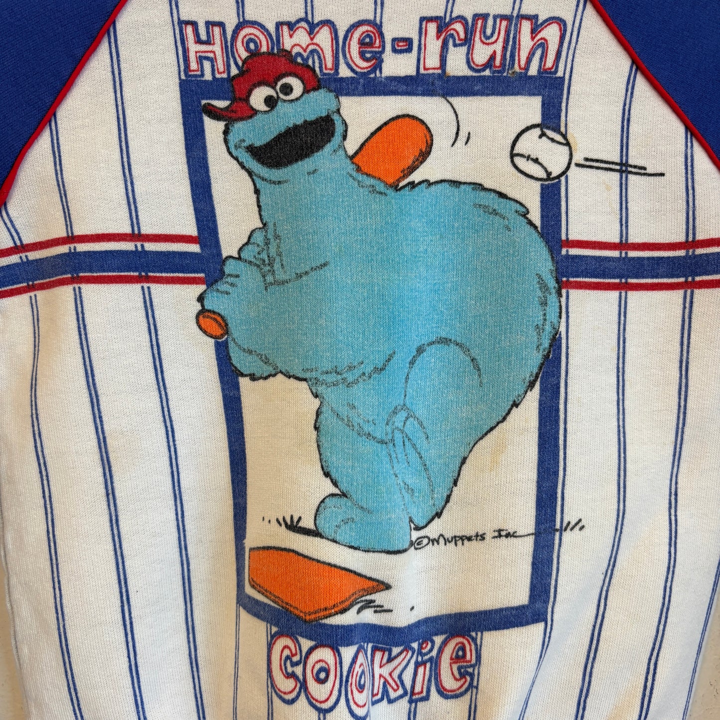1990s Vintage Youth Cookie Monster Home-Run Crewneck