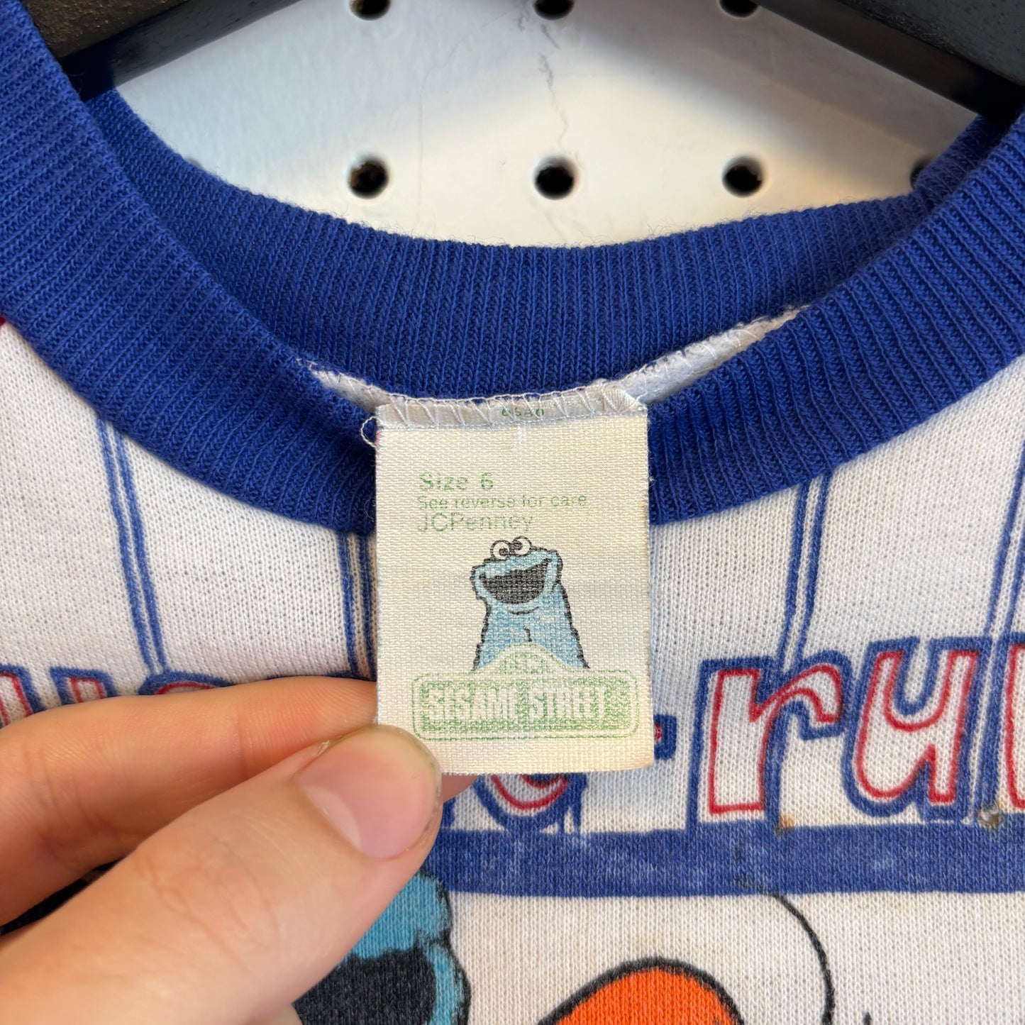 1990s Vintage Youth Cookie Monster Home-Run Crewneck