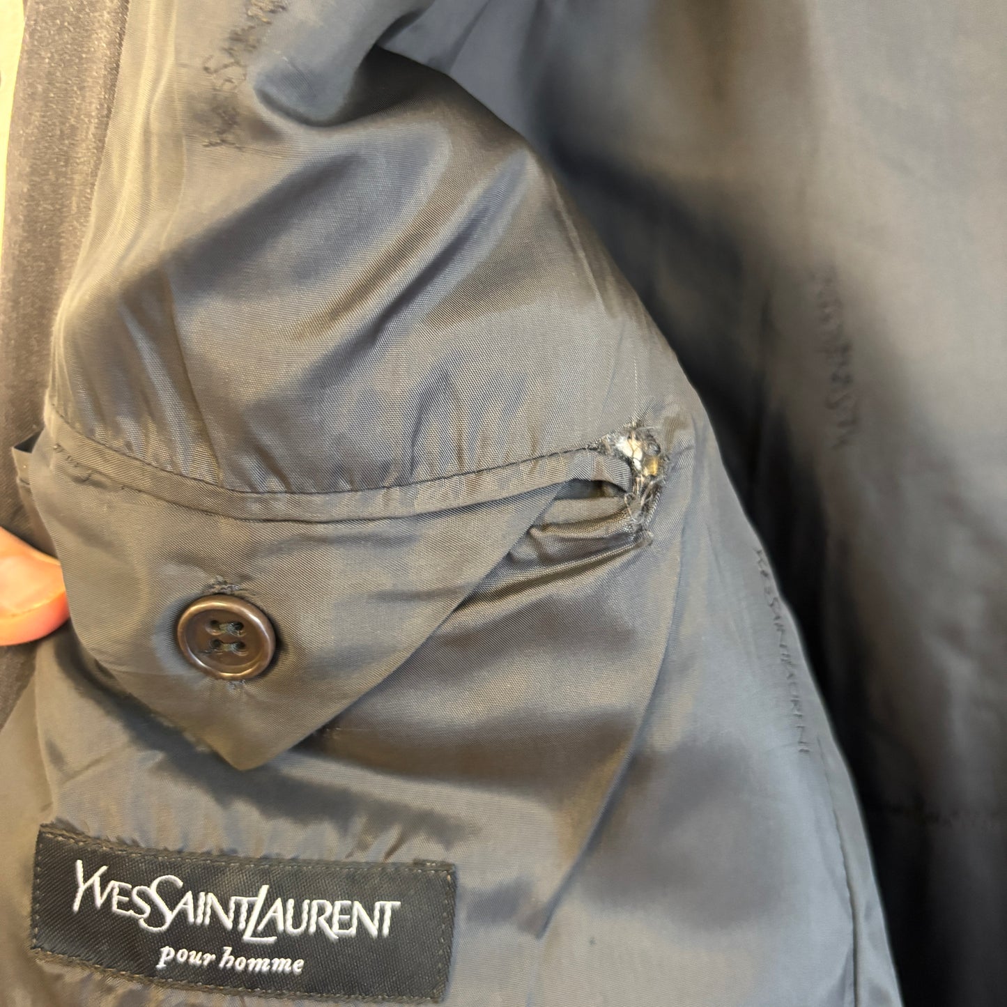 1980s Yves Saint Laurent Pour Homme Tailored Wool Suit Jacket