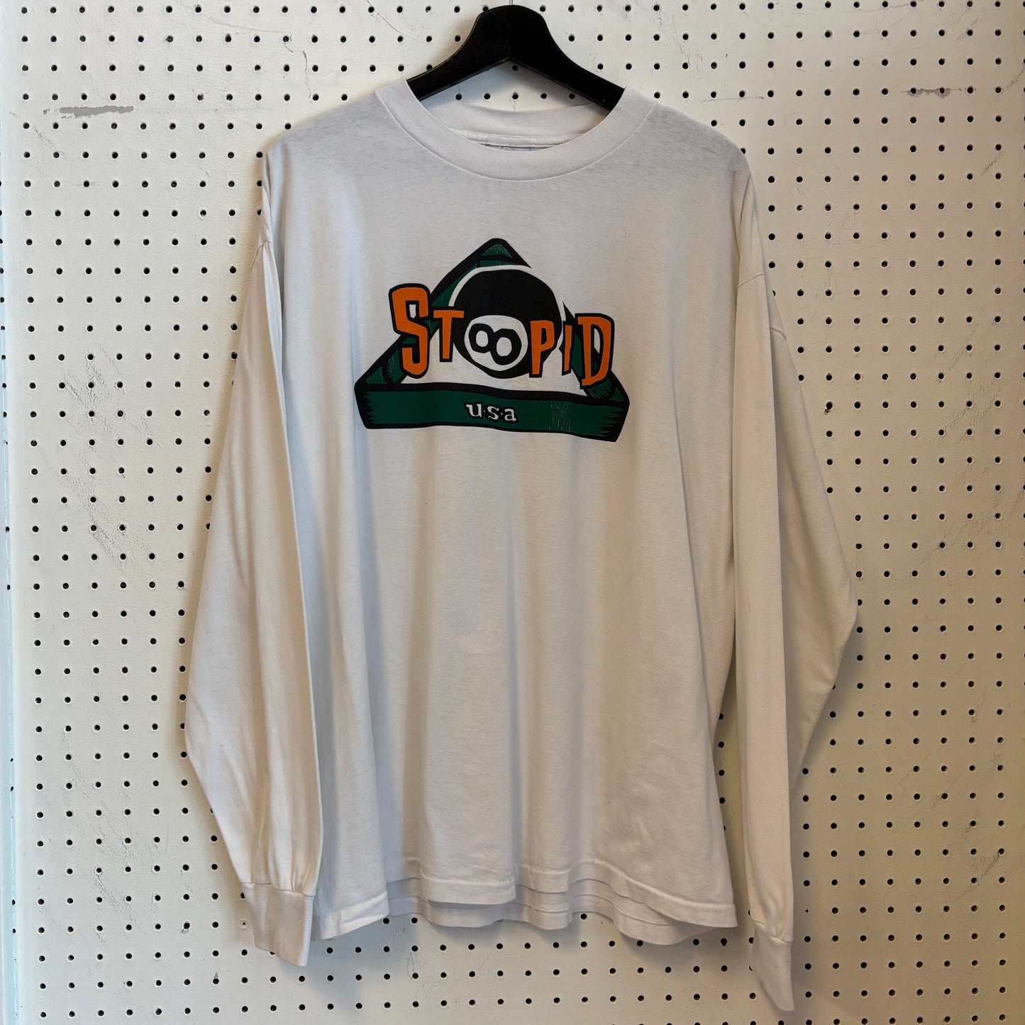 1990s Vintage Stoopid Skateboard 8-Ball Long Sleeve Shirt