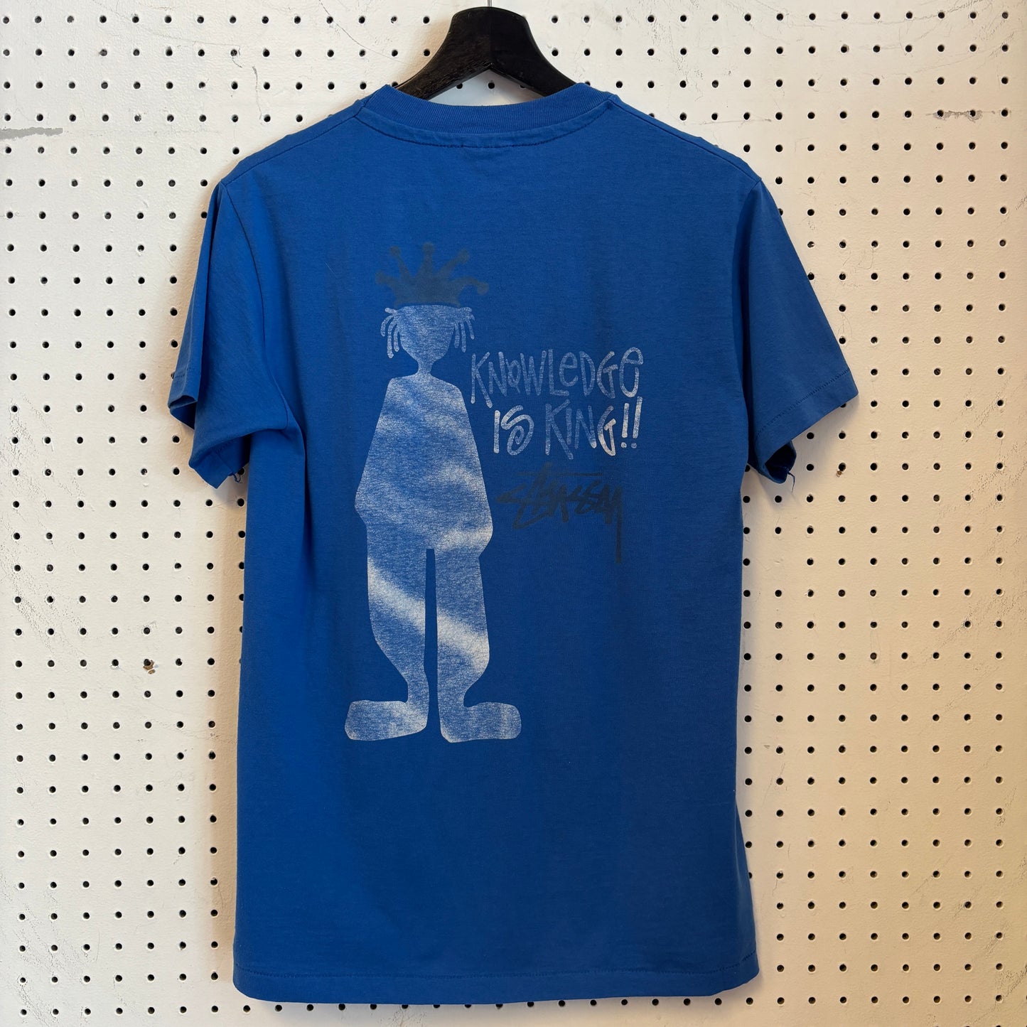 1990s Vintage Stussy Knowledge Is King Faded Tee