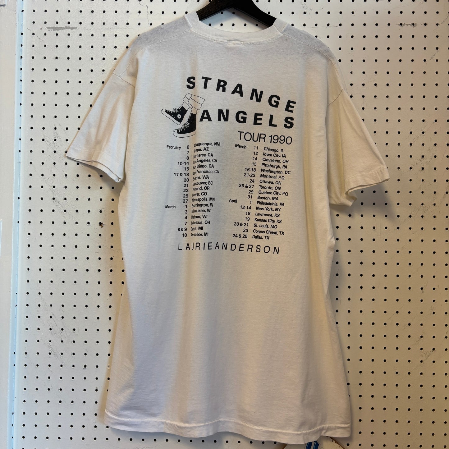 1990s Vintage Laurie Anderson Strange Angeles Tour Tee