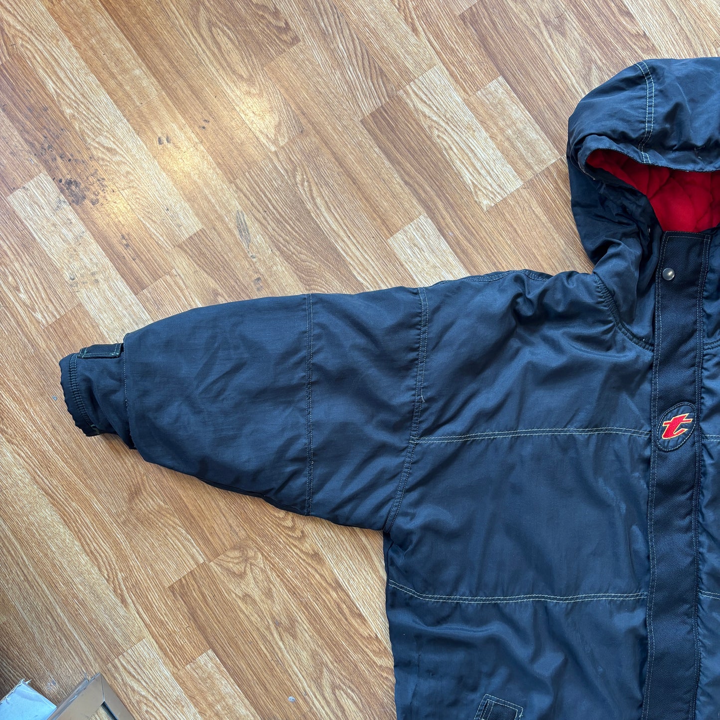 1990s Twist Graffiti Baggy Hooded Coat