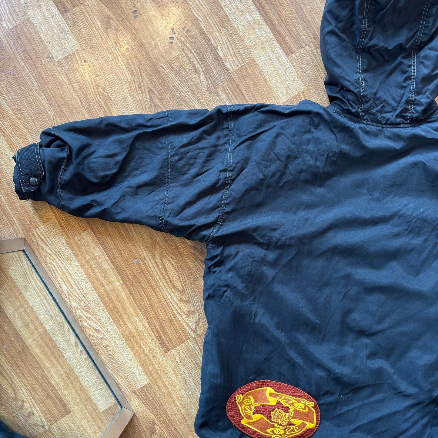 1990s Twist Graffiti Baggy Hooded Coat