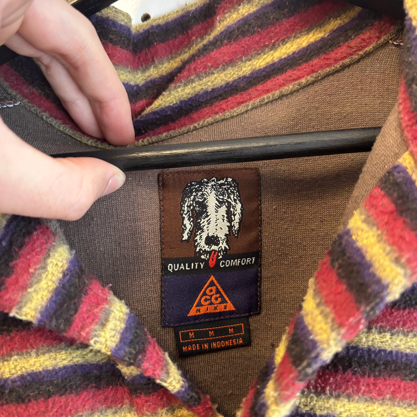 2005 Nike ACG Striped Fleece Button Up