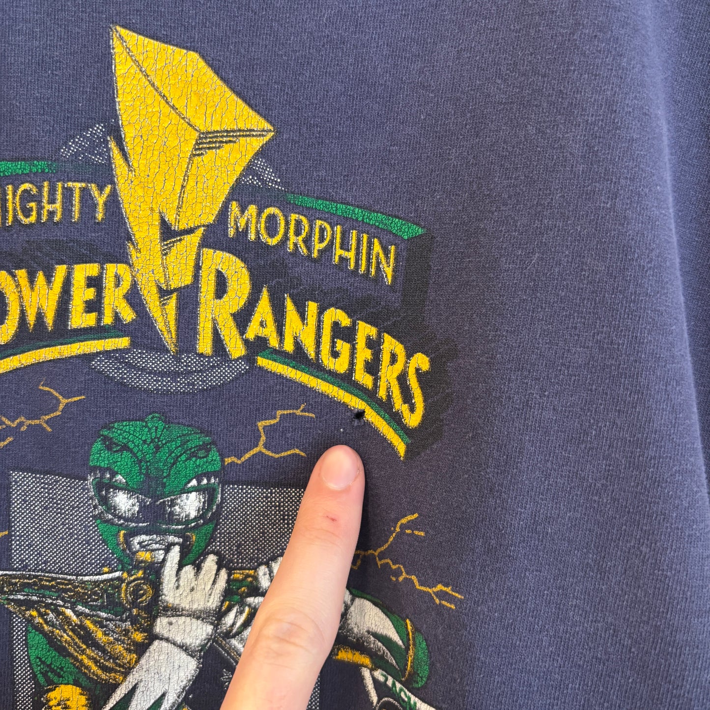 1990s Green Power Ranger Bootleg Youth Tee