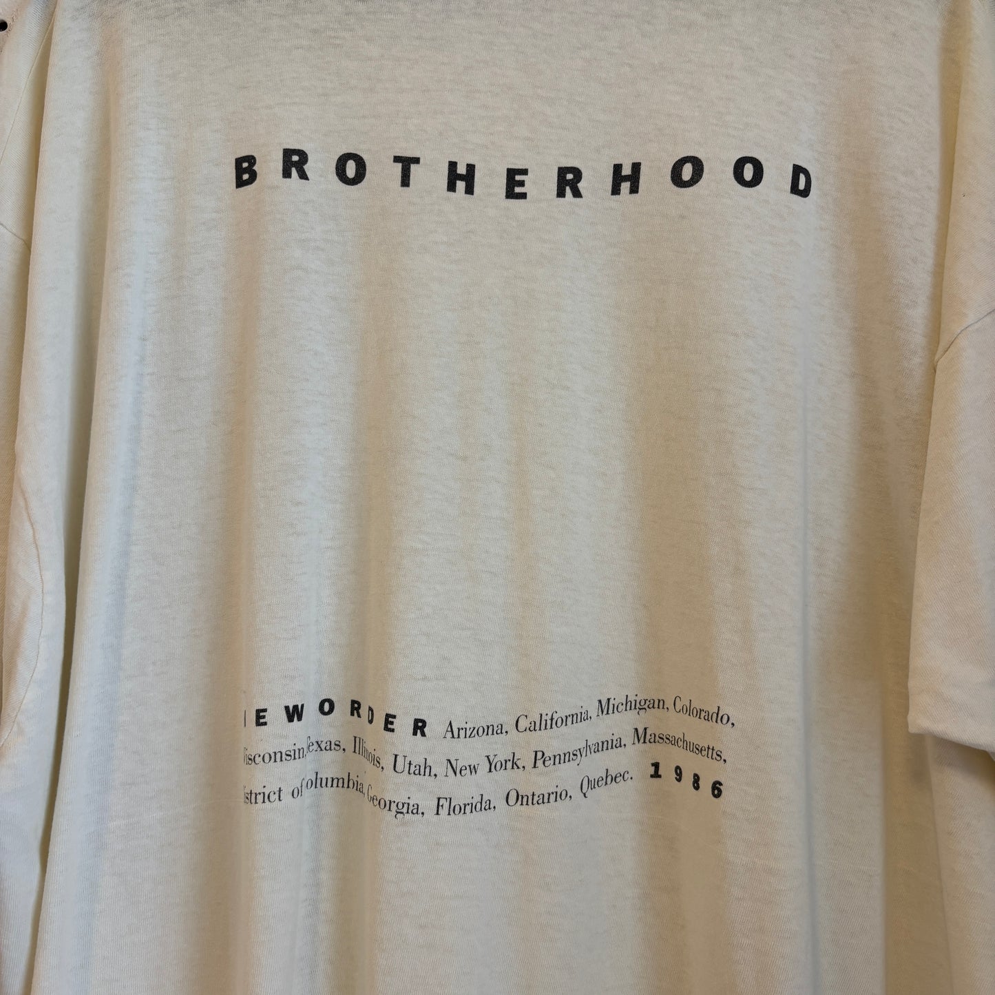 1986 New Order Brotherhood Band Tee