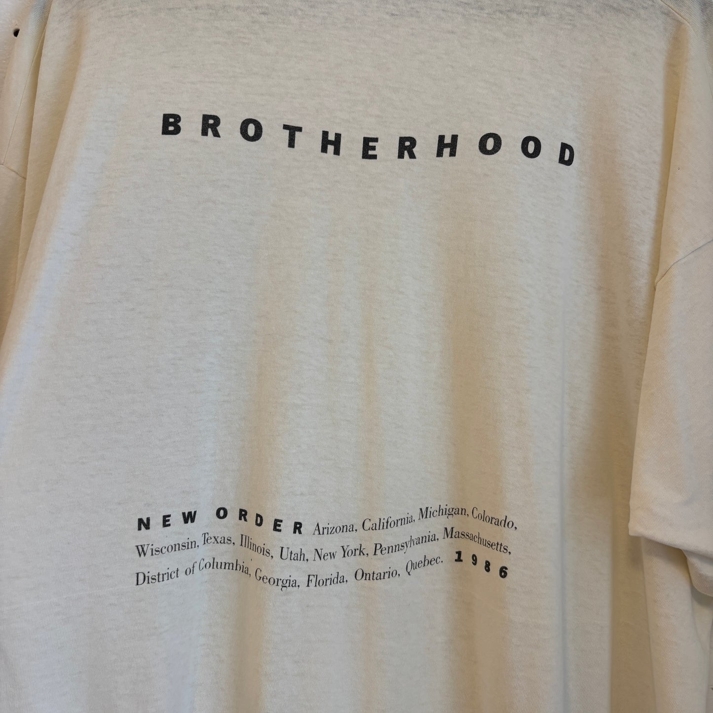 1986 New Order Brotherhood Band Tee