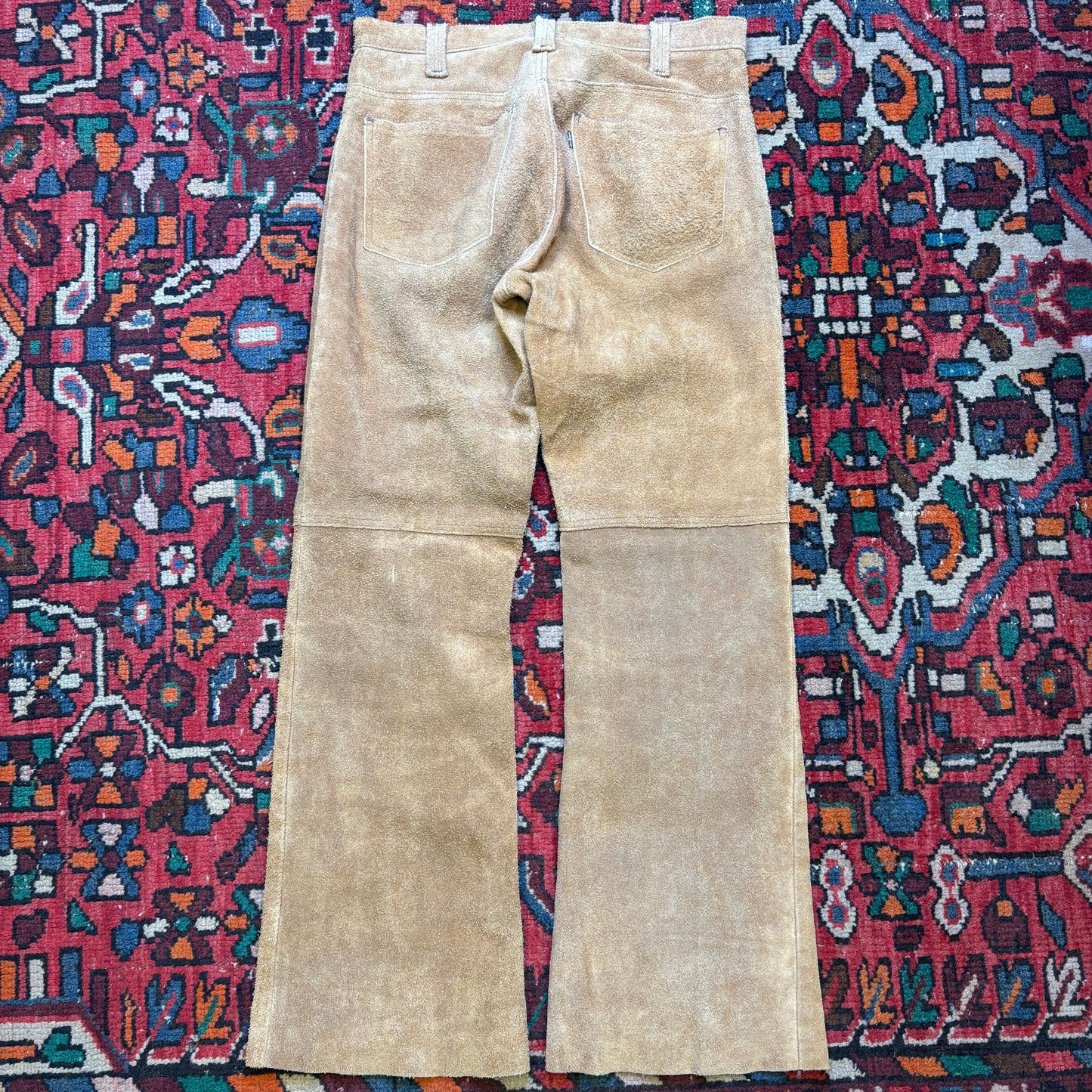 1960s Levi's Big E Cowhide Suede Bootcut Pants