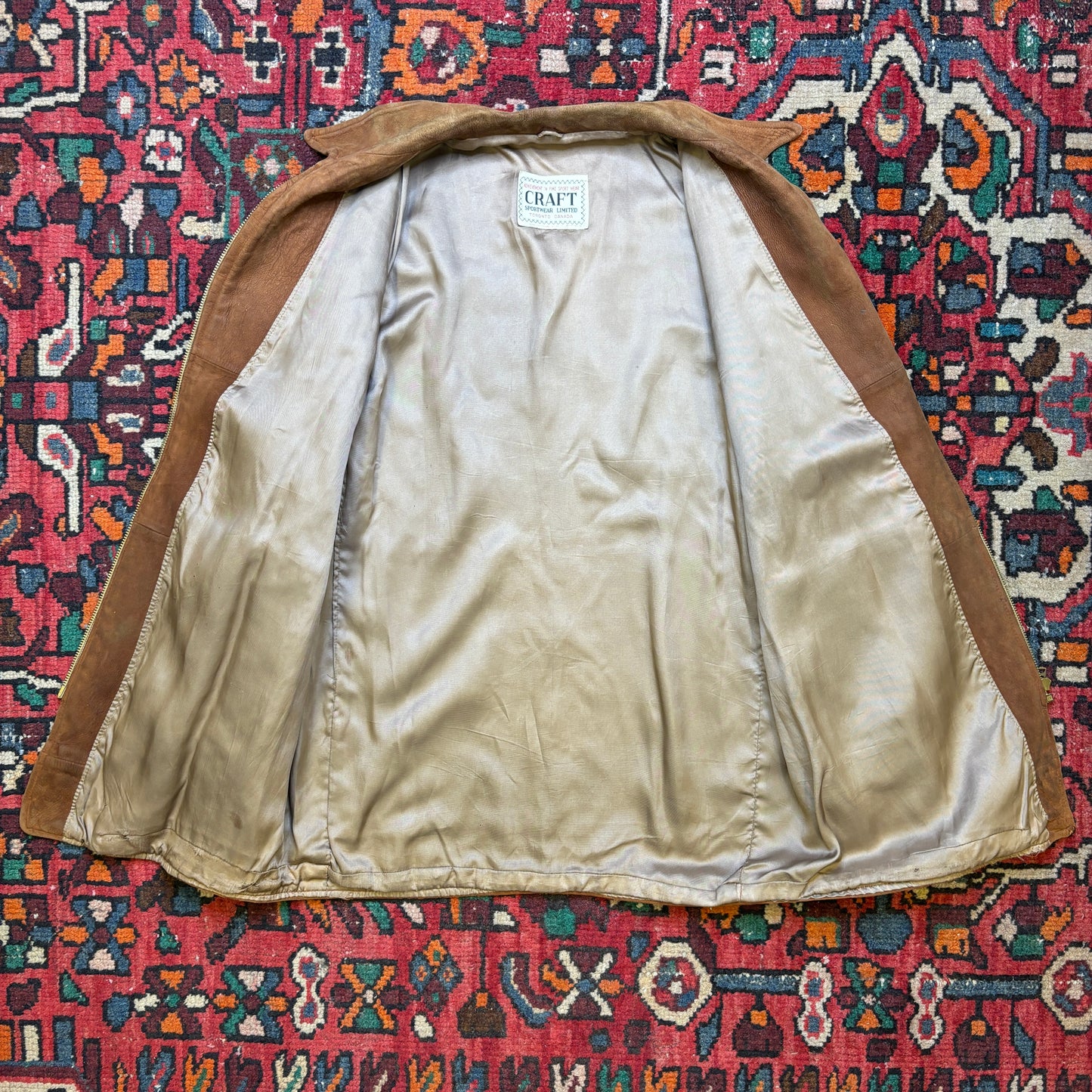 1960s Craft Sheepskin Leather Sport Jacket