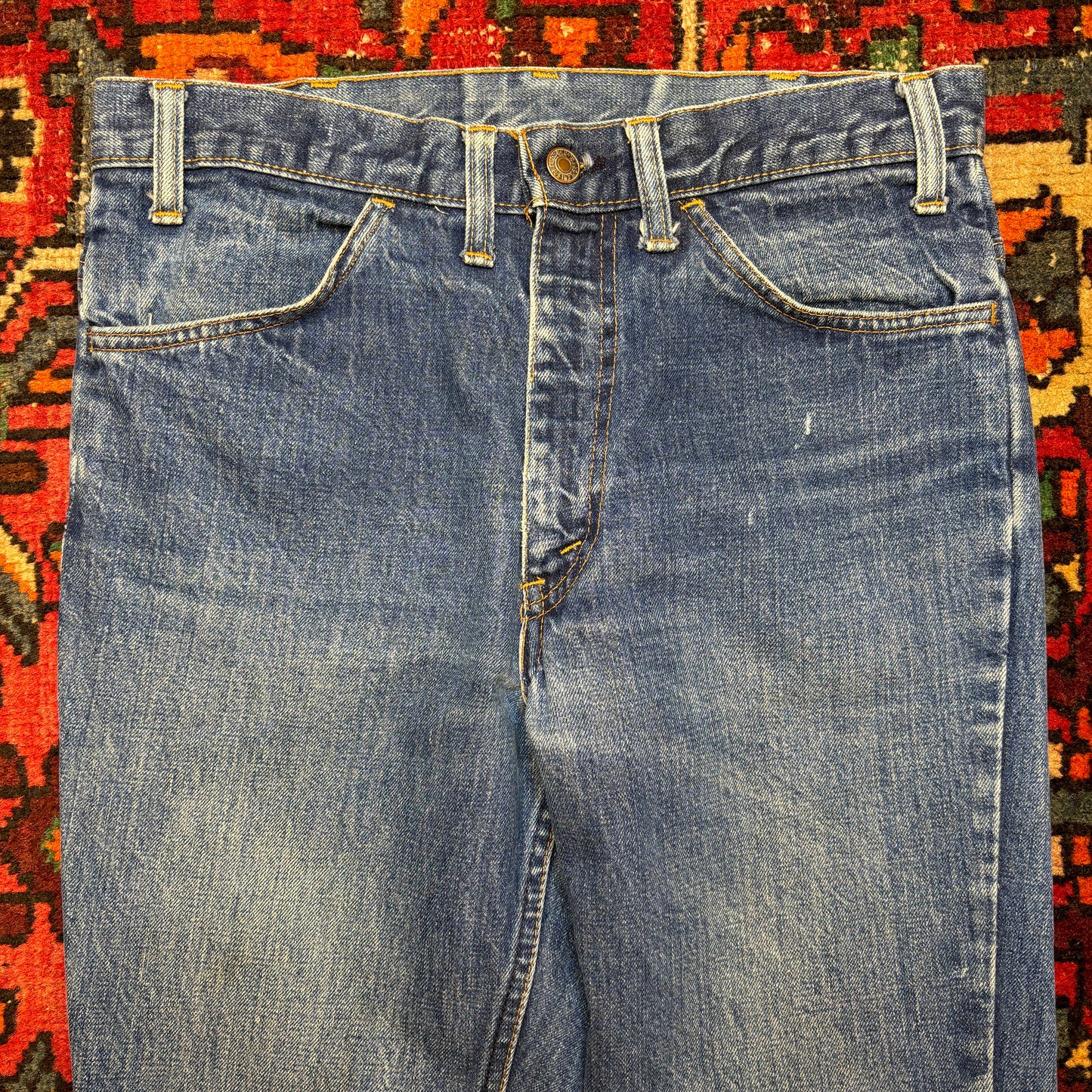 1960s Levi's Big E 646 Orange Tab Denim Flares