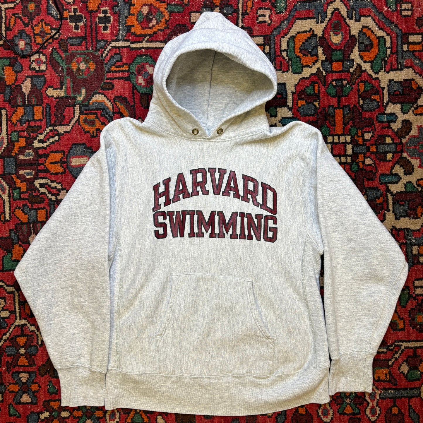 1980s Champion Reverse Weave 'Harvard Swimming' Hoodie