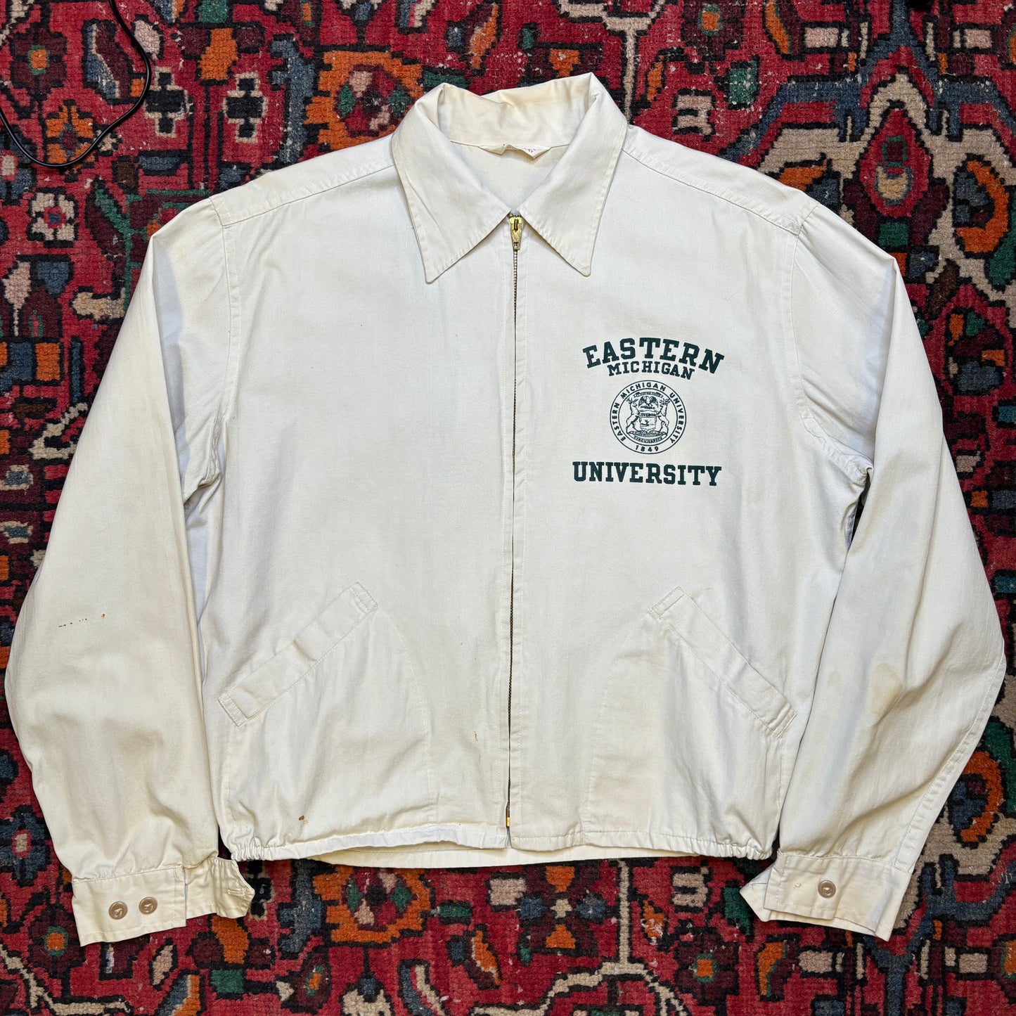 1950s Champion 'Eastern Michigan University' Harrington Jacket