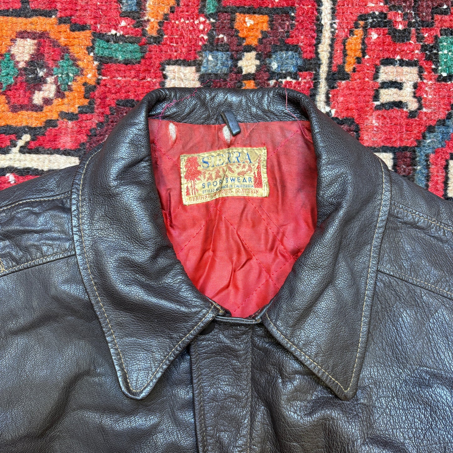 1950s Sierra Sportswear Goatskin Leather Jacket