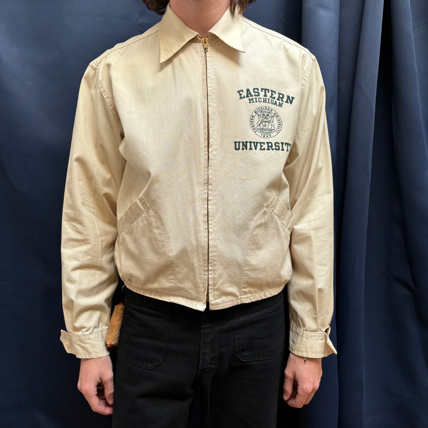 1950s Champion 'Eastern Michigan University' Harrington Jacket