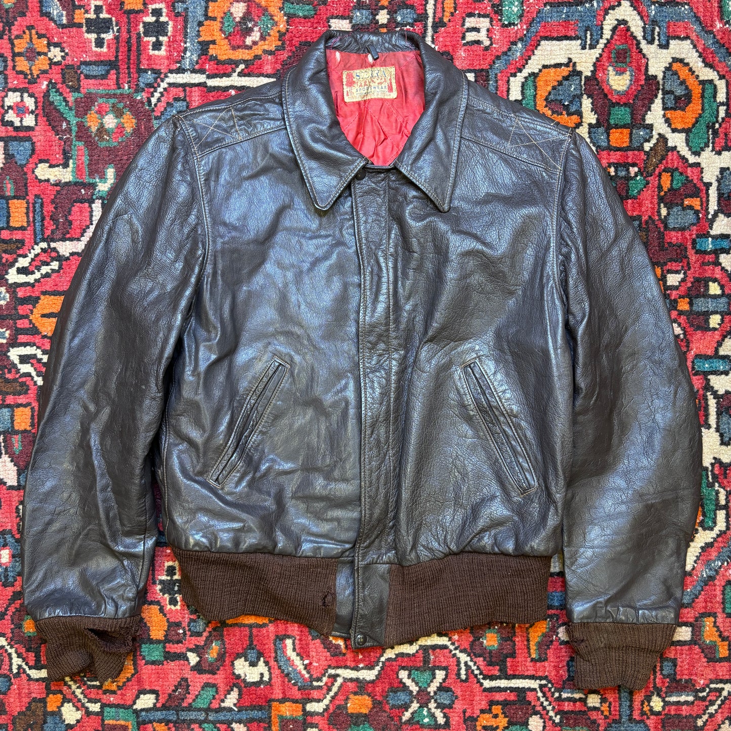 1950s Sierra Sportswear Goatskin Leather Jacket